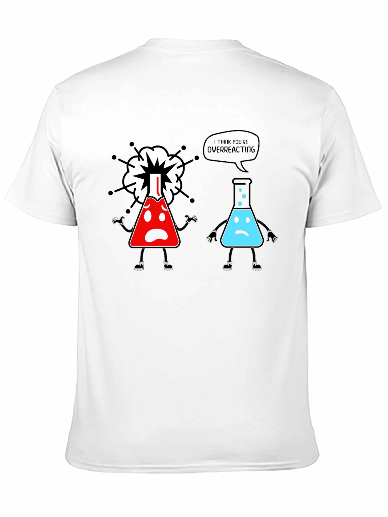 Black Overreacting Science T-Shirt view 11