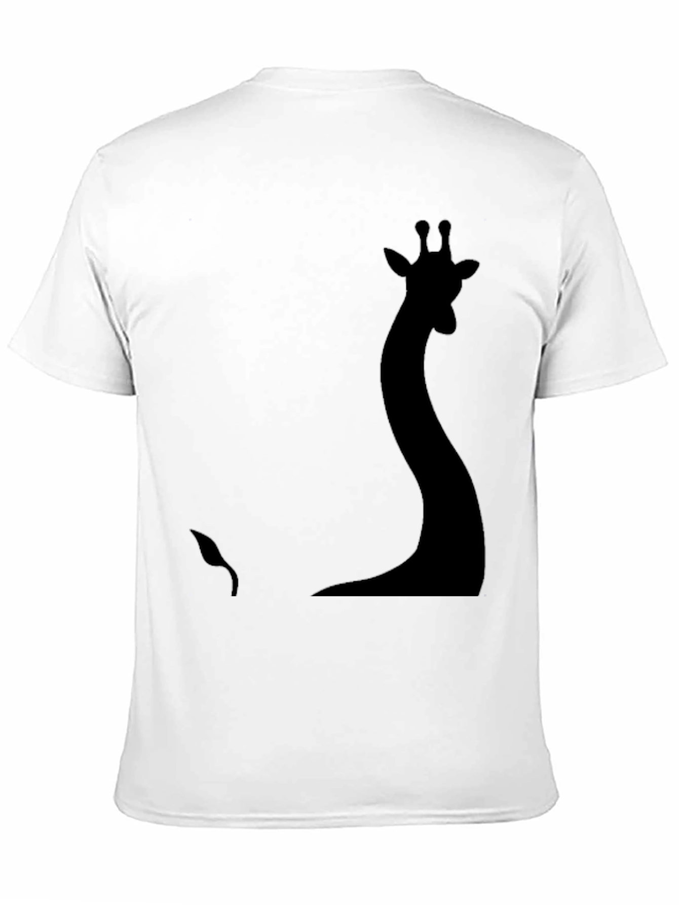 Black Silhouette Giraffe Graphic Tee - Black view 11