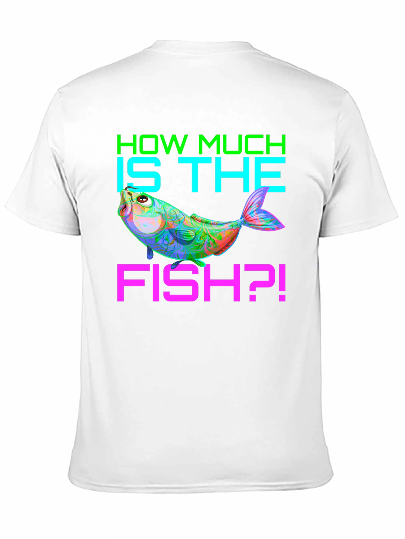 Black How Much is the Fish? Men's Graphic T-Shirt view 11