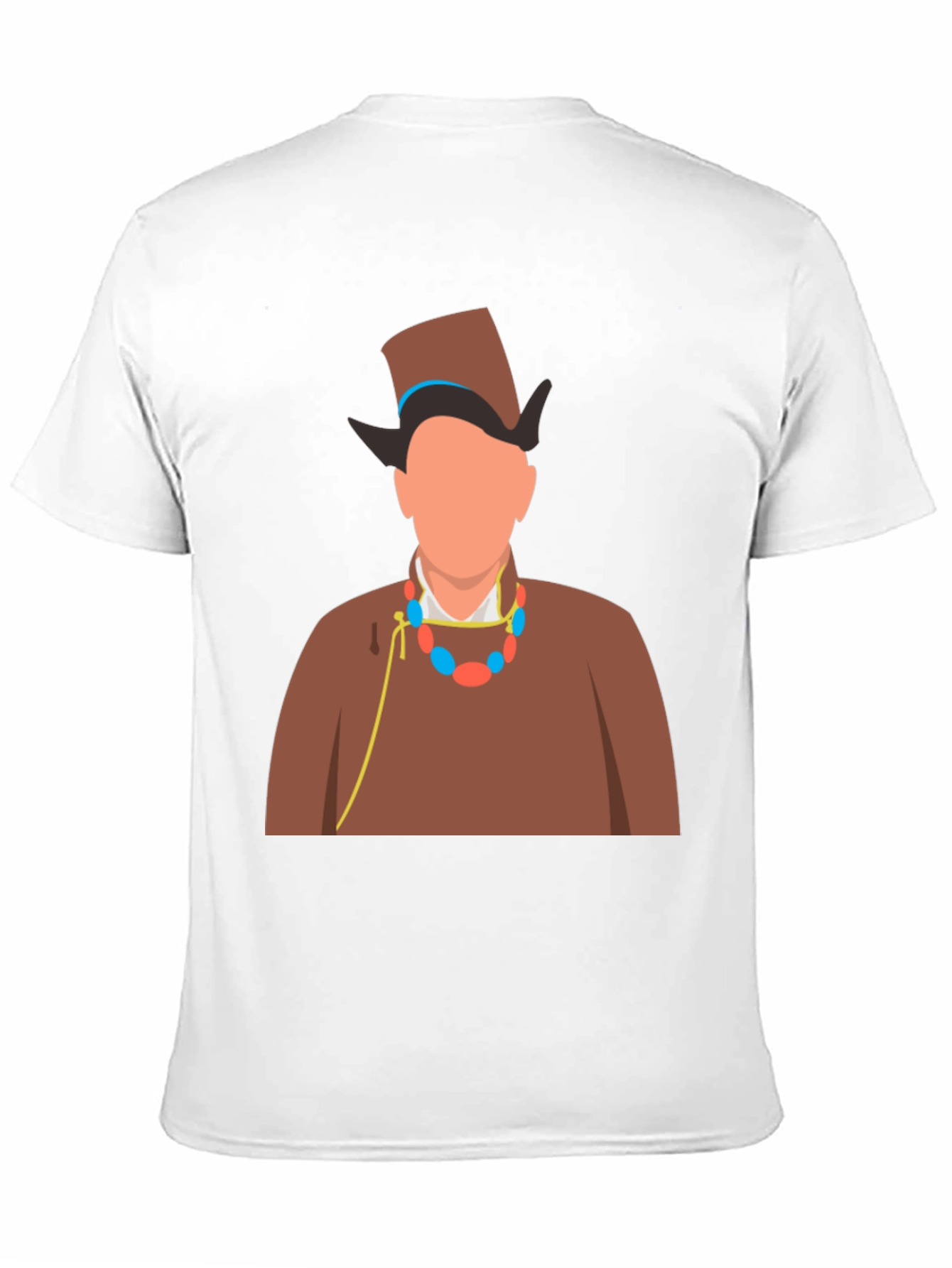 Black Stylish Graphic Tee: Man in Traditional Outfit view 11