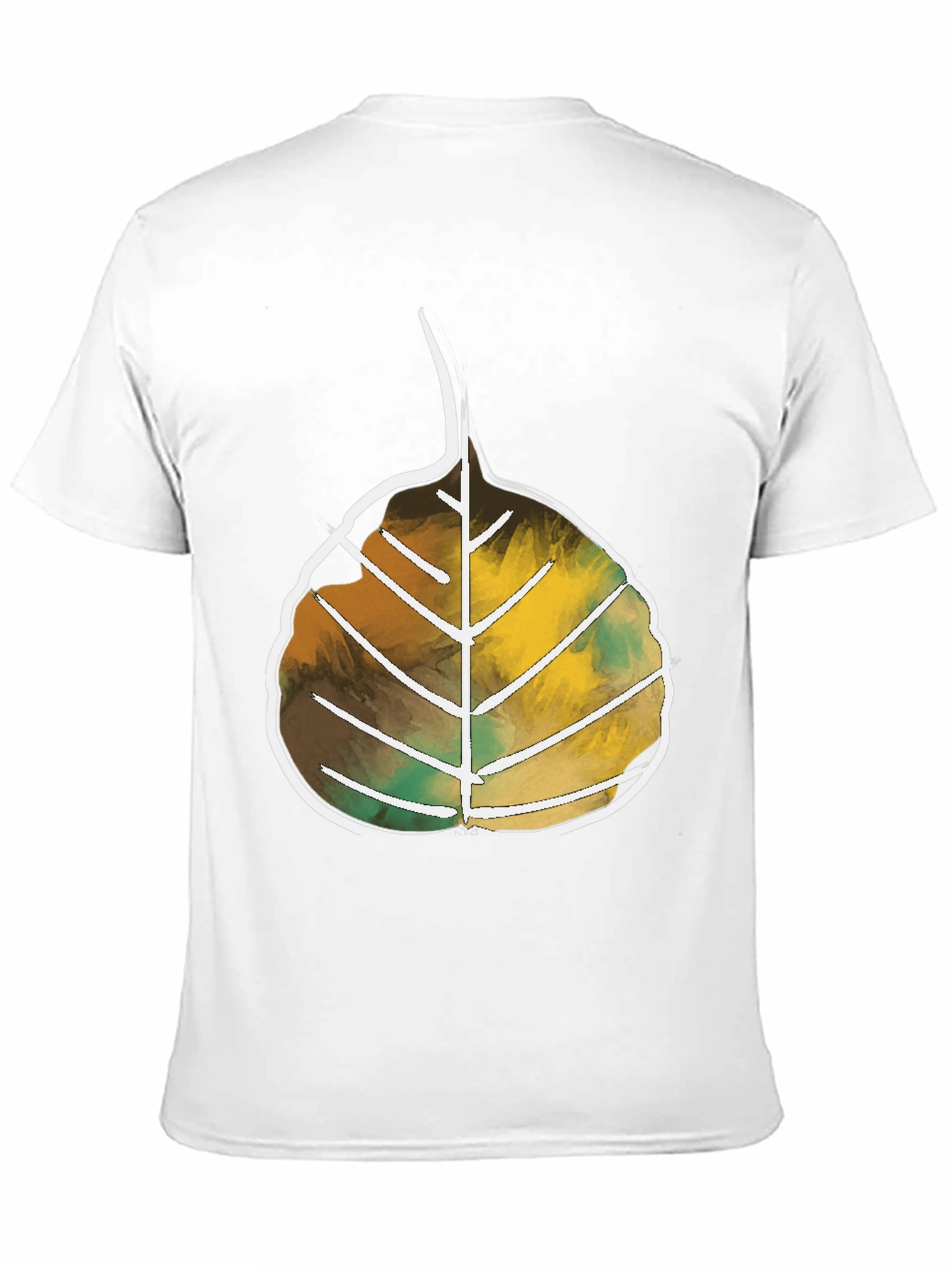 Black Leaf Design Black T-Shirt | Casual Wear view 11