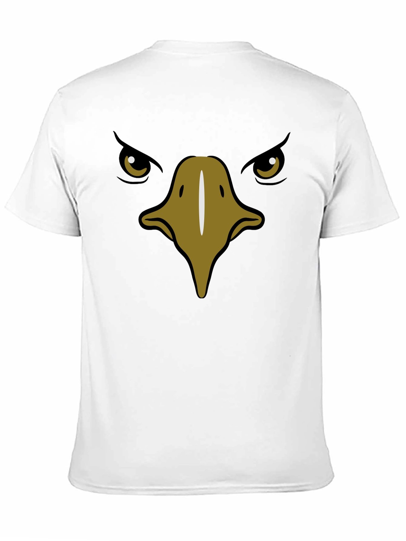 Black Bold Eagle Face Graphic Black T-Shirt view 11