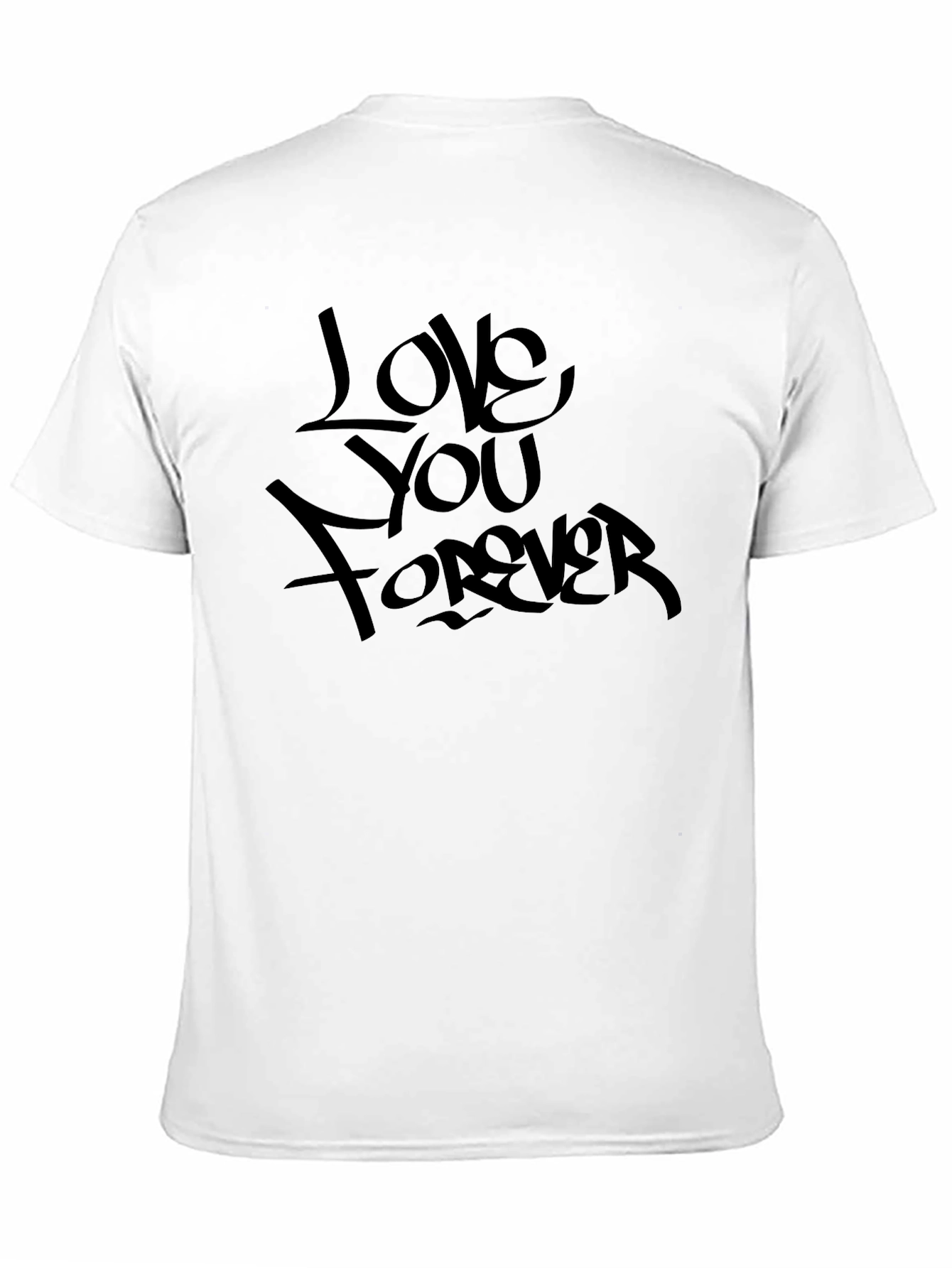 Black Love You Forever Black Graphic T-Shirt view 11