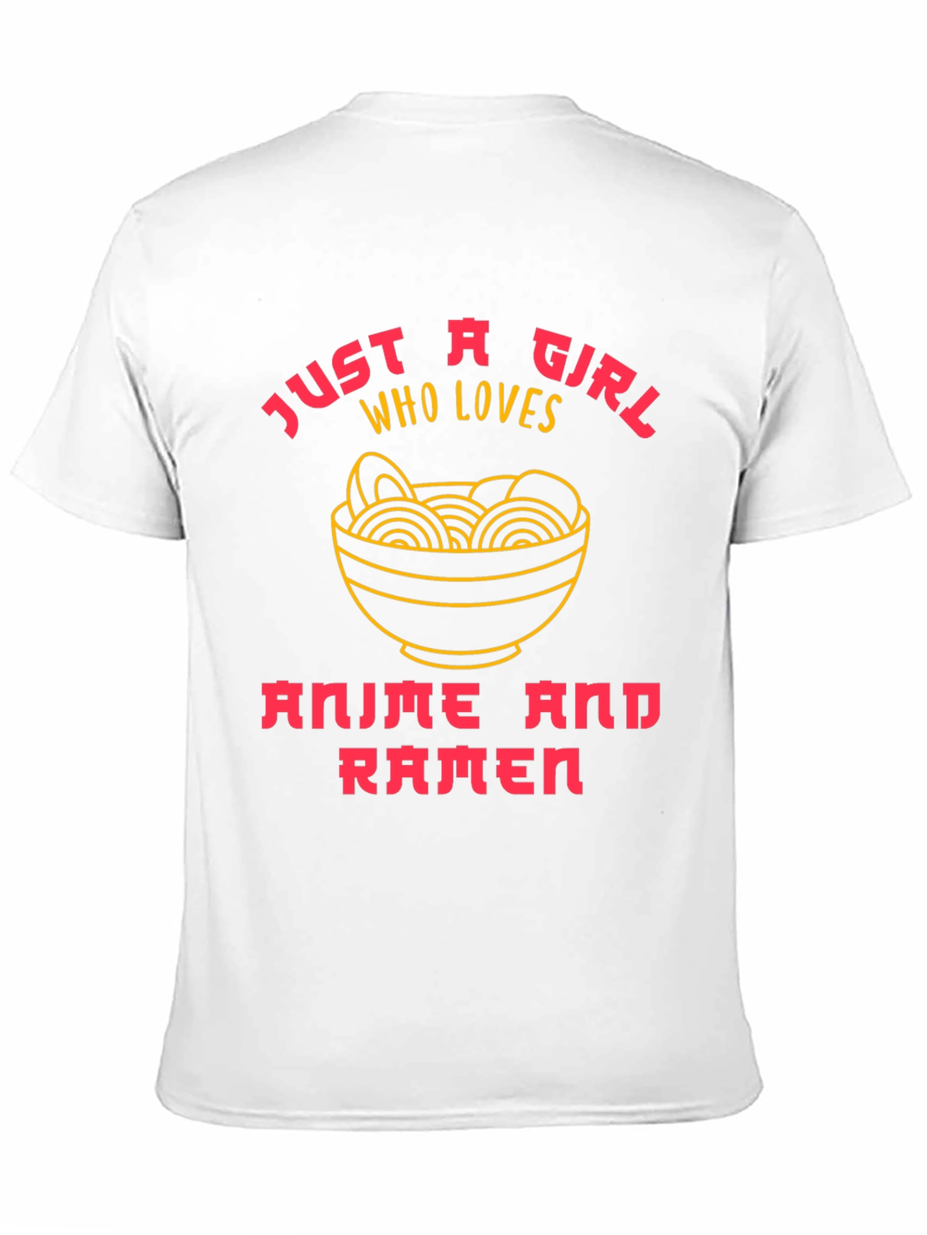 Black Anime and Ramen T-Shirt - Just a Girl Who Loves view 11