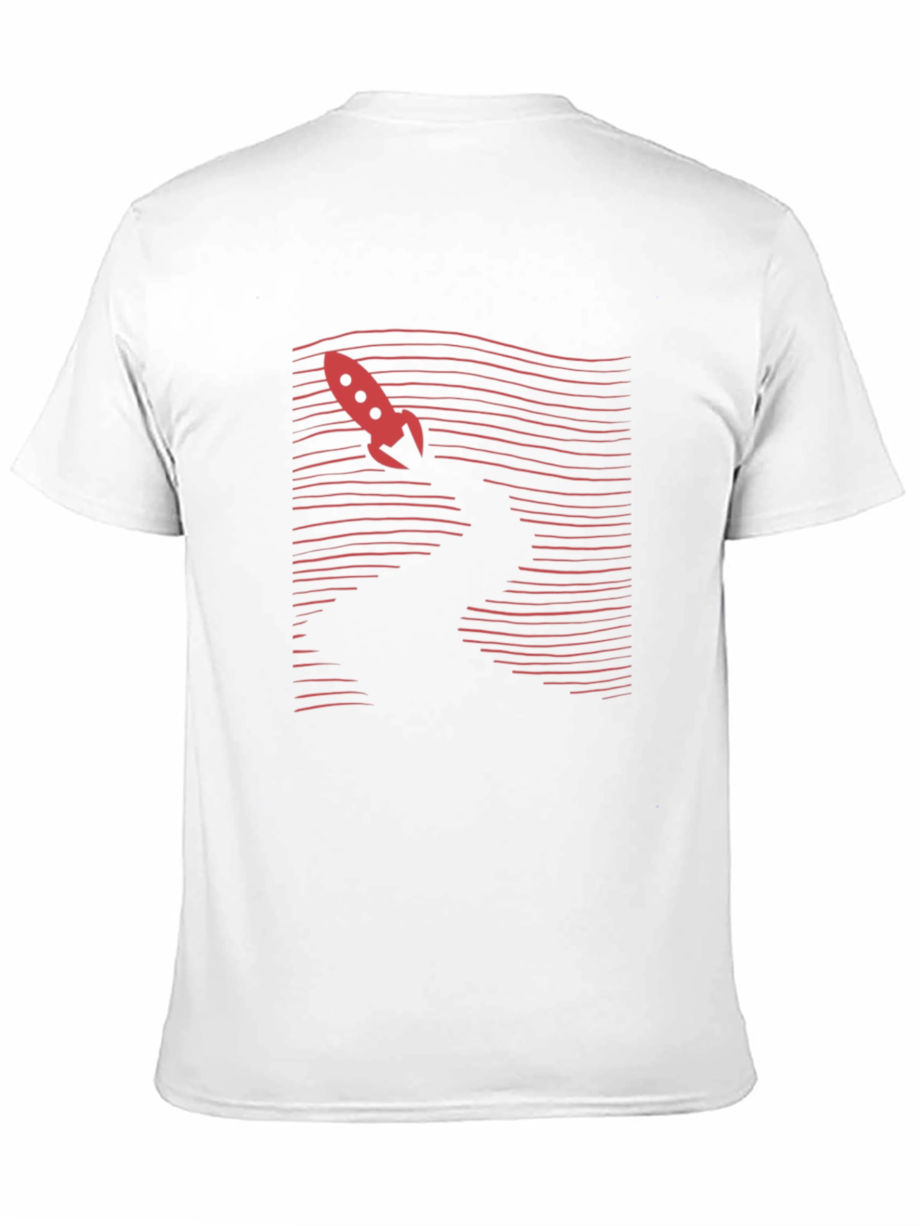 Black Retro Rocket Graphic Tee - Black Cotton T-Shirt view 11
