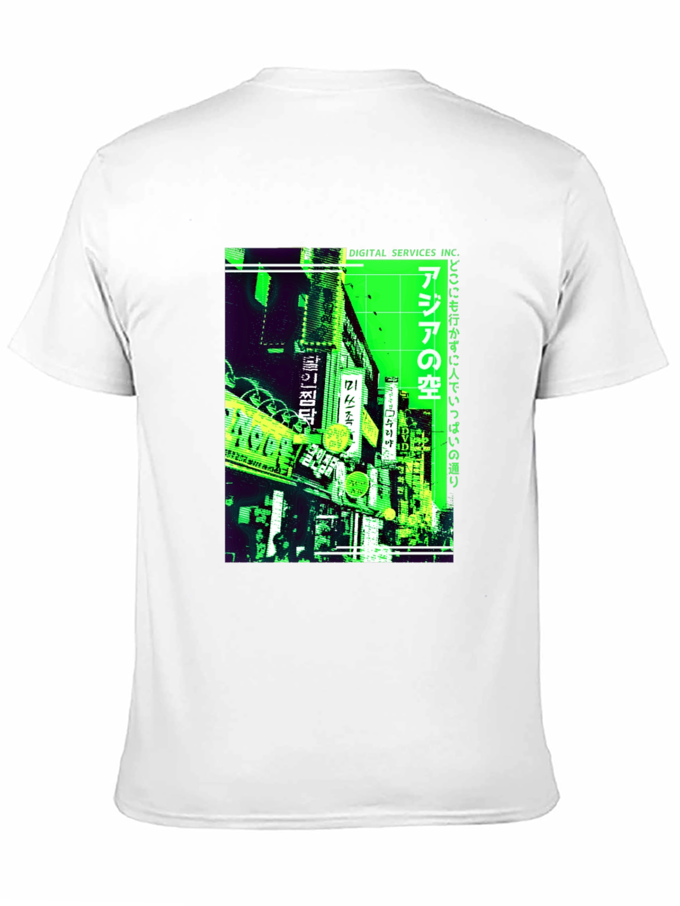 Black Asia Street Scene Graphic T-Shirt - Digital Services view 11