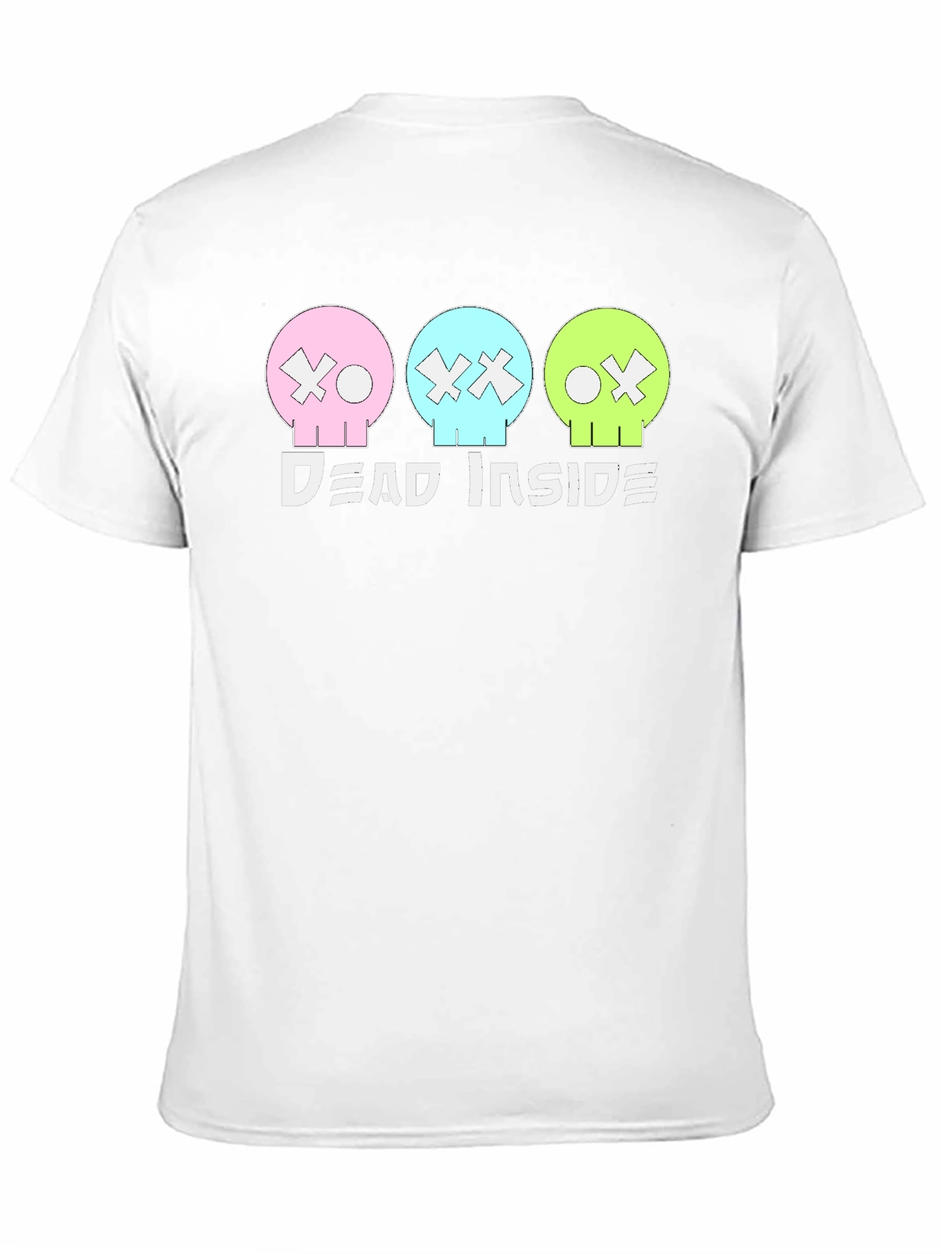 Black Dead Inside T-Shirt: Pastel Skulls, Trendy Graphic Tee view 11