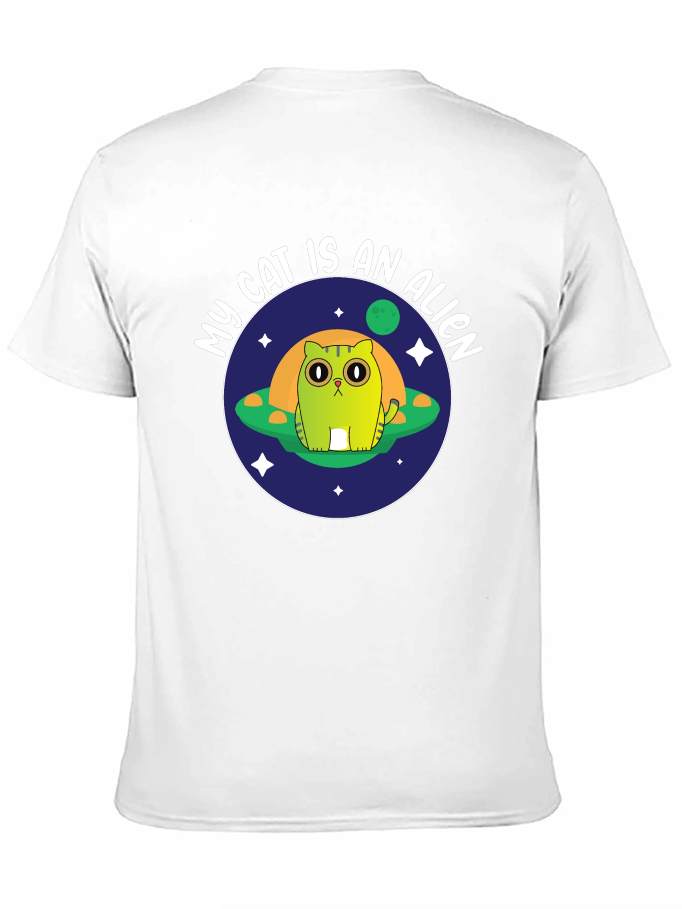 Black My Cat Is An Alien Black T-Shirt view 11