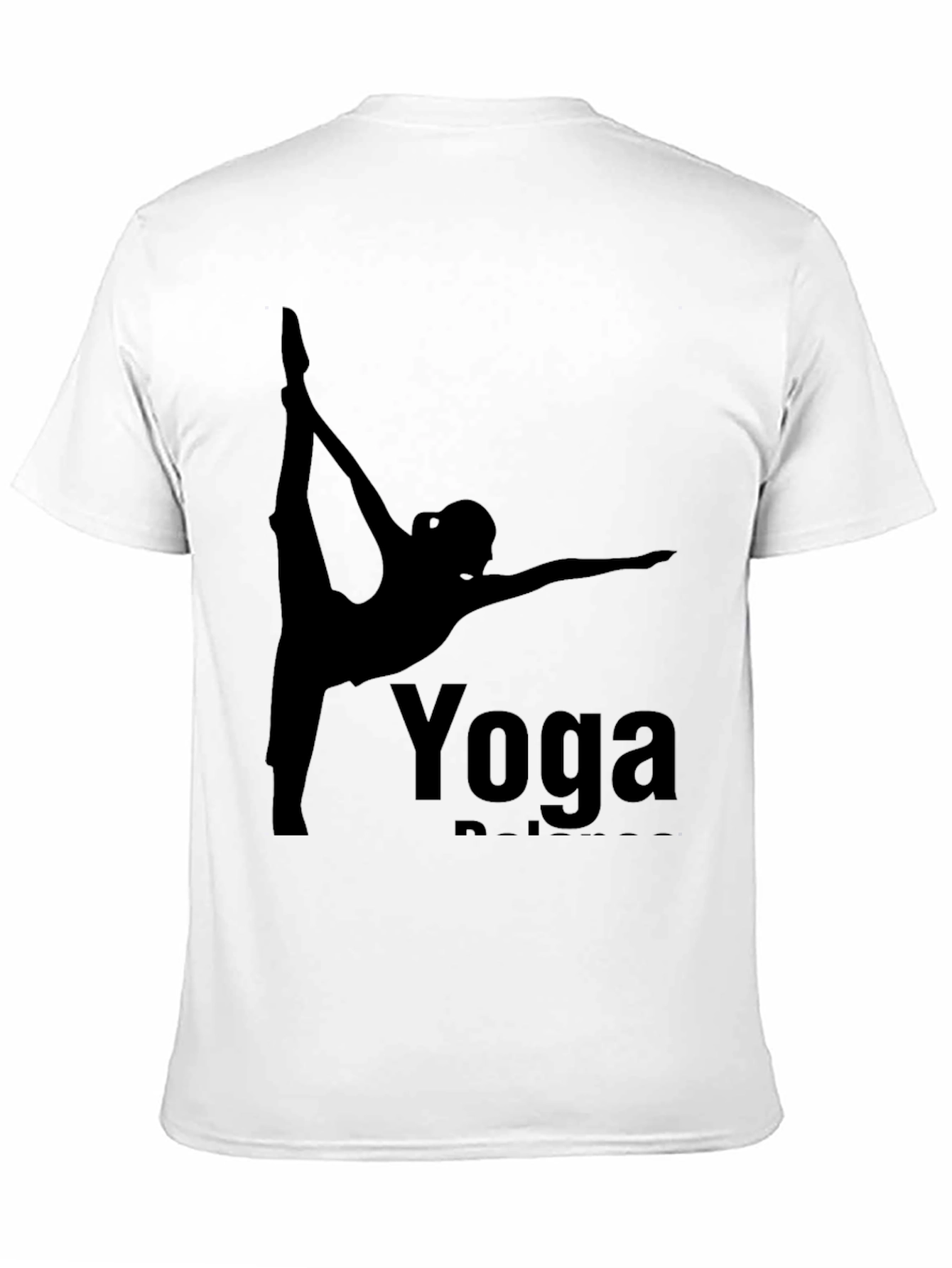 Black Yoga Balance Black T-Shirt view 11