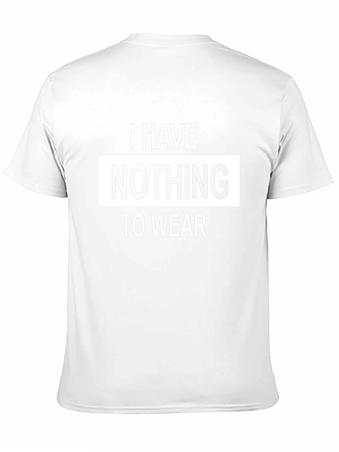 Black Funny "Nothing to Wear" Graphic Tee - Black Cotton T-Shirt view 11