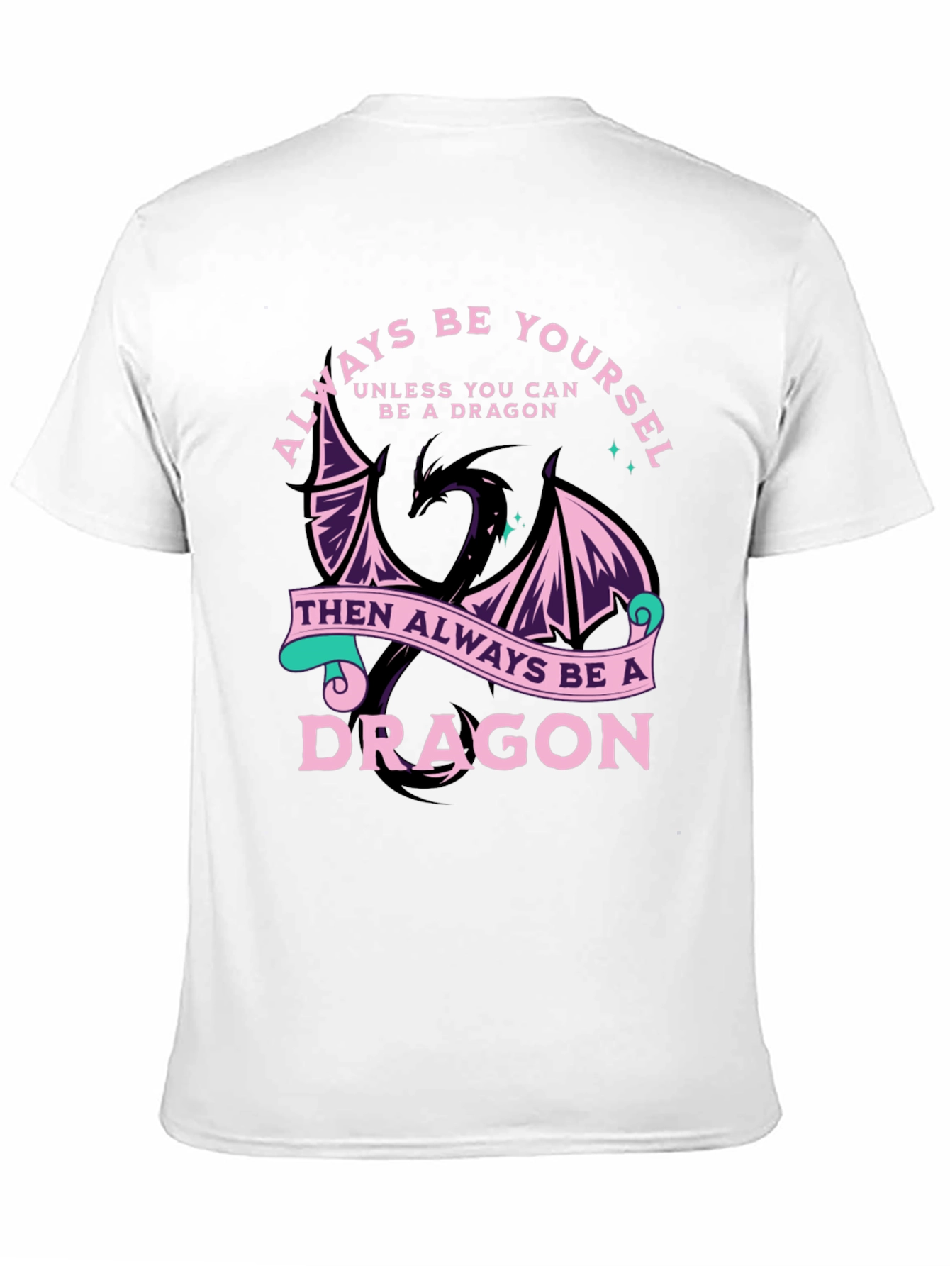 Black Always Be Yourself Dragon Graphic Tee view 11