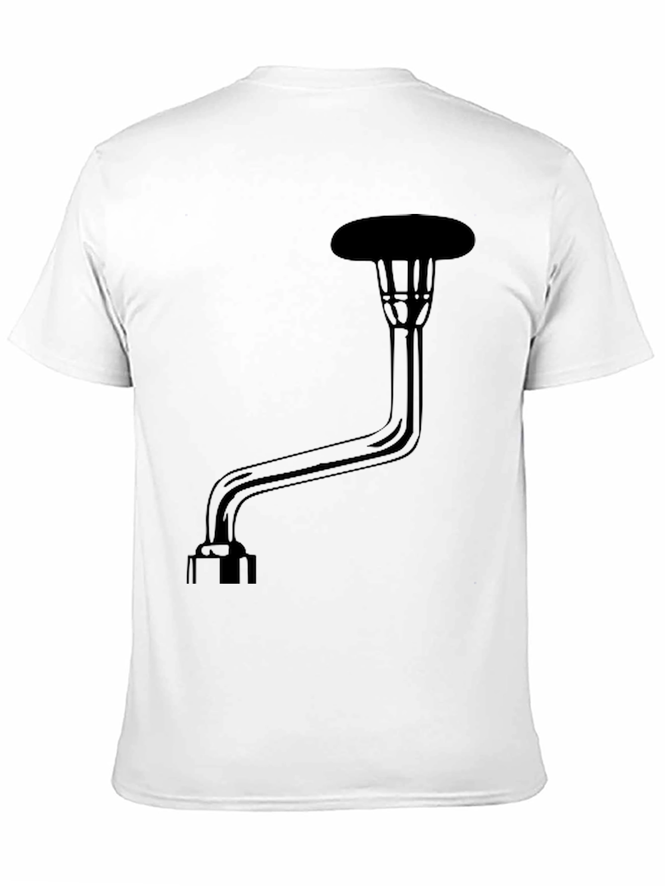 Black Novelty Toilet Plunger Graphic T-Shirt view 11