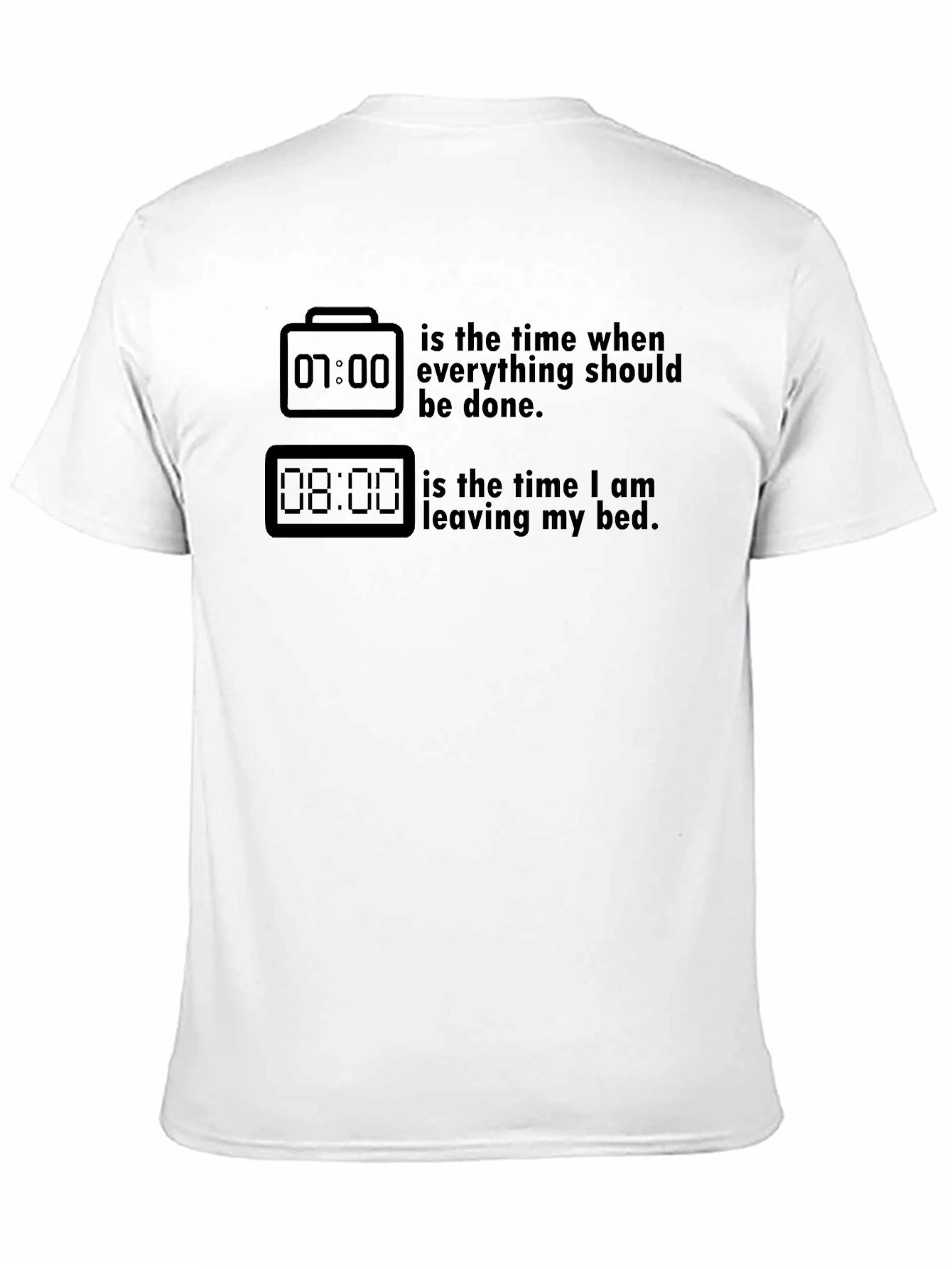 Black Funny 7 AM vs 8 AM T-Shirt view 11