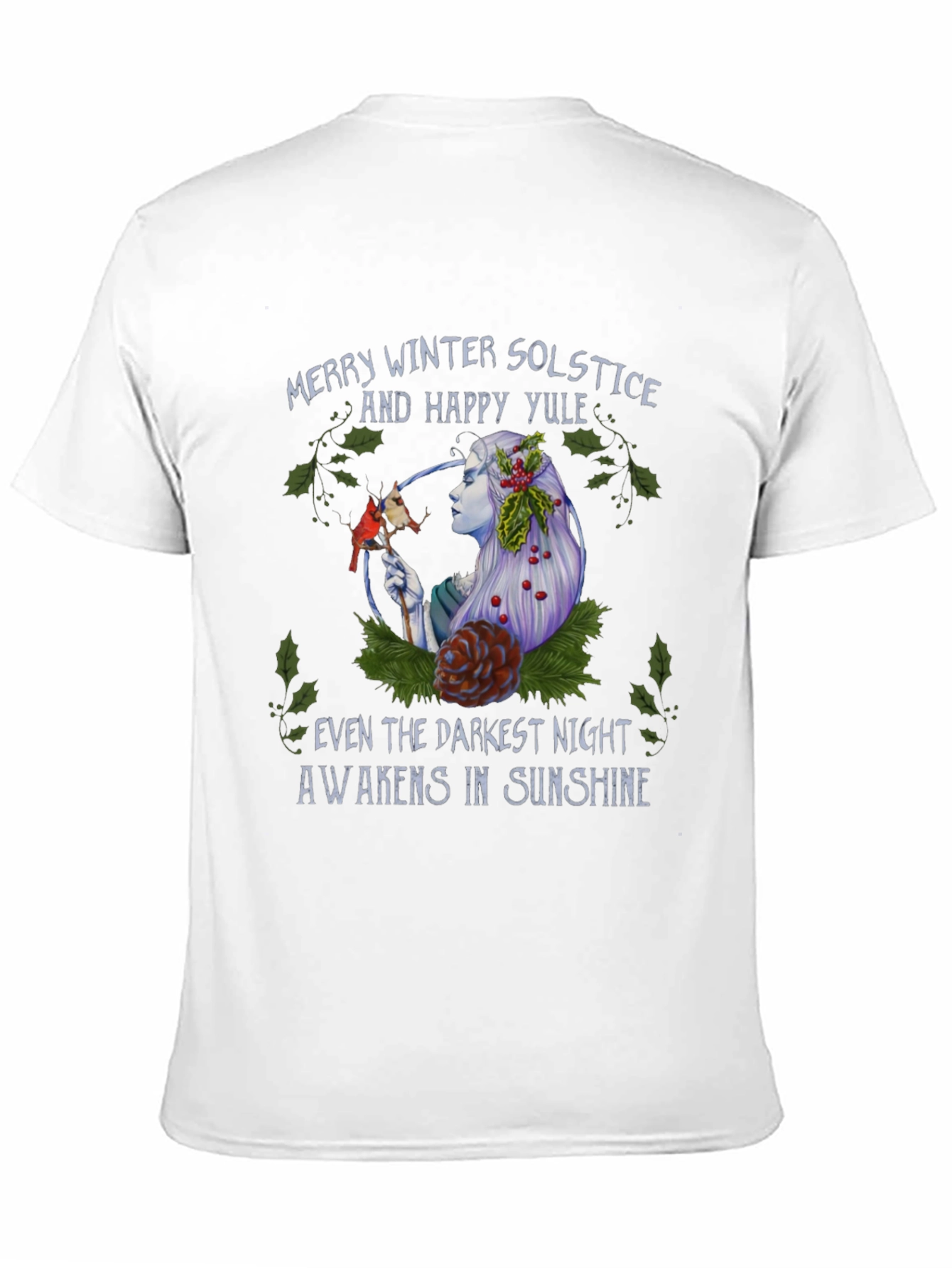 Black Winter Solstice & Happy Yule Graphic T-Shirt view 11