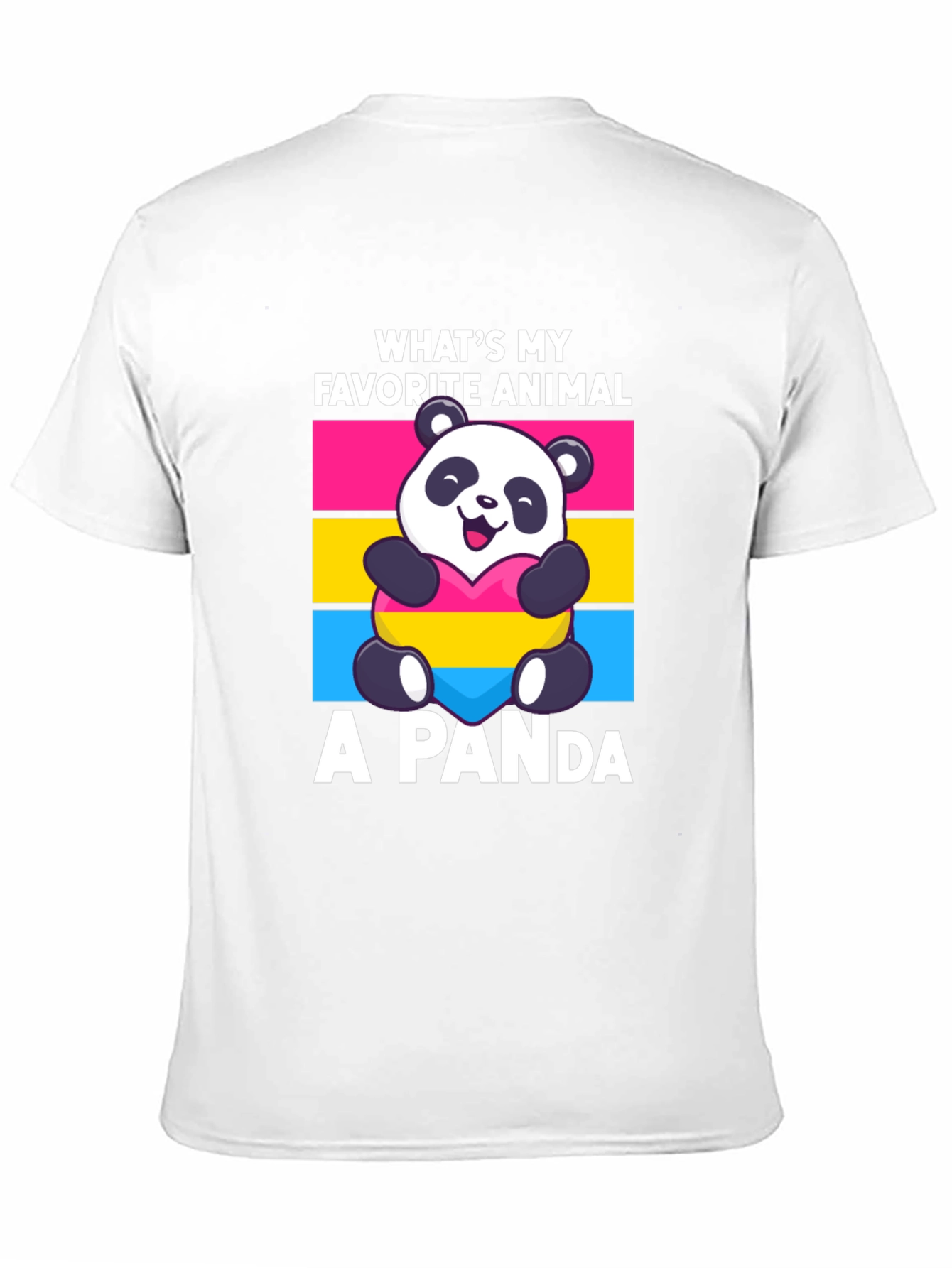 Black Panda T-Shirt - What's My Favorite Animal view 11
