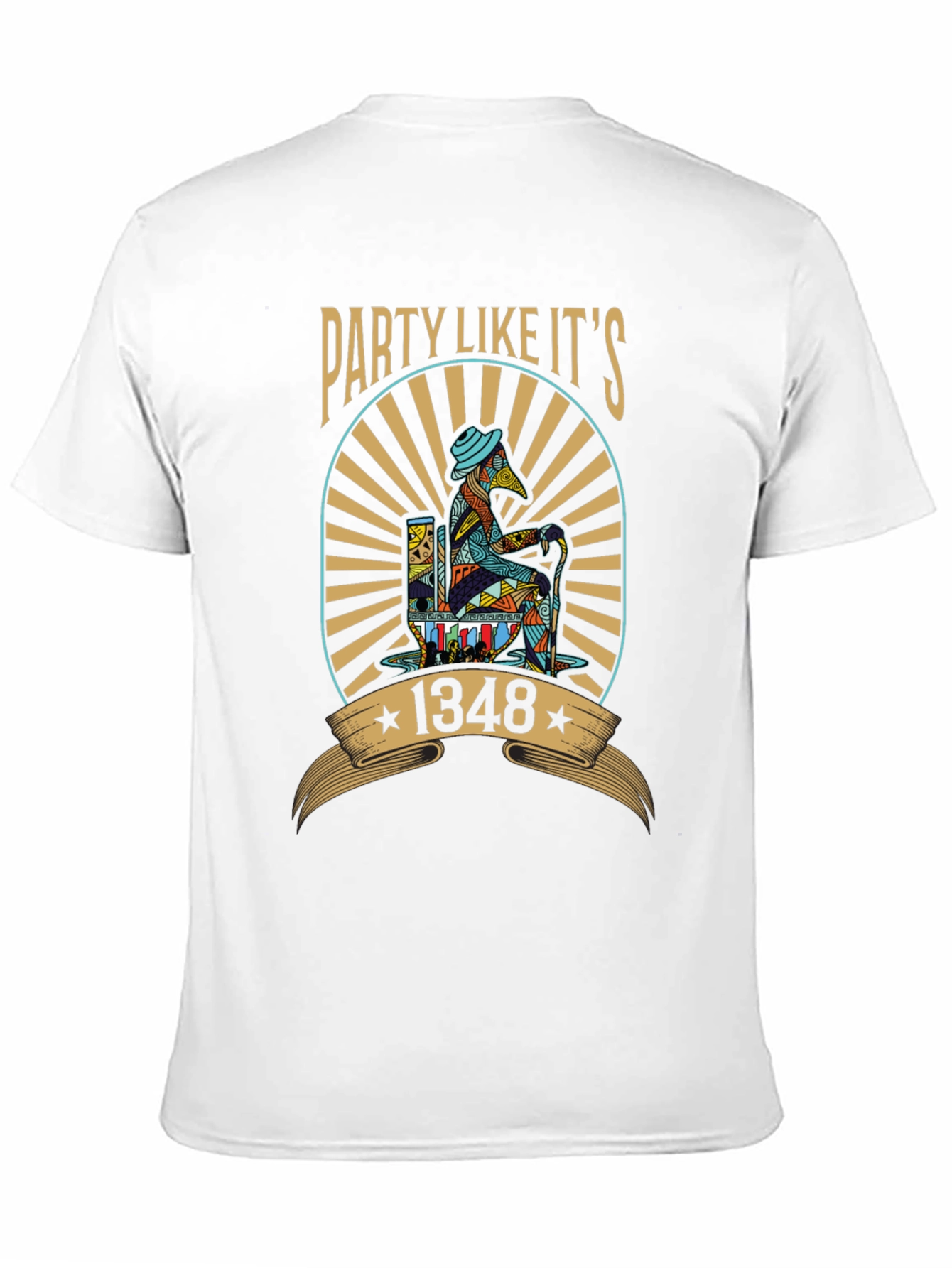 Black Party Like It's 1348 T-Shirt Black view 11