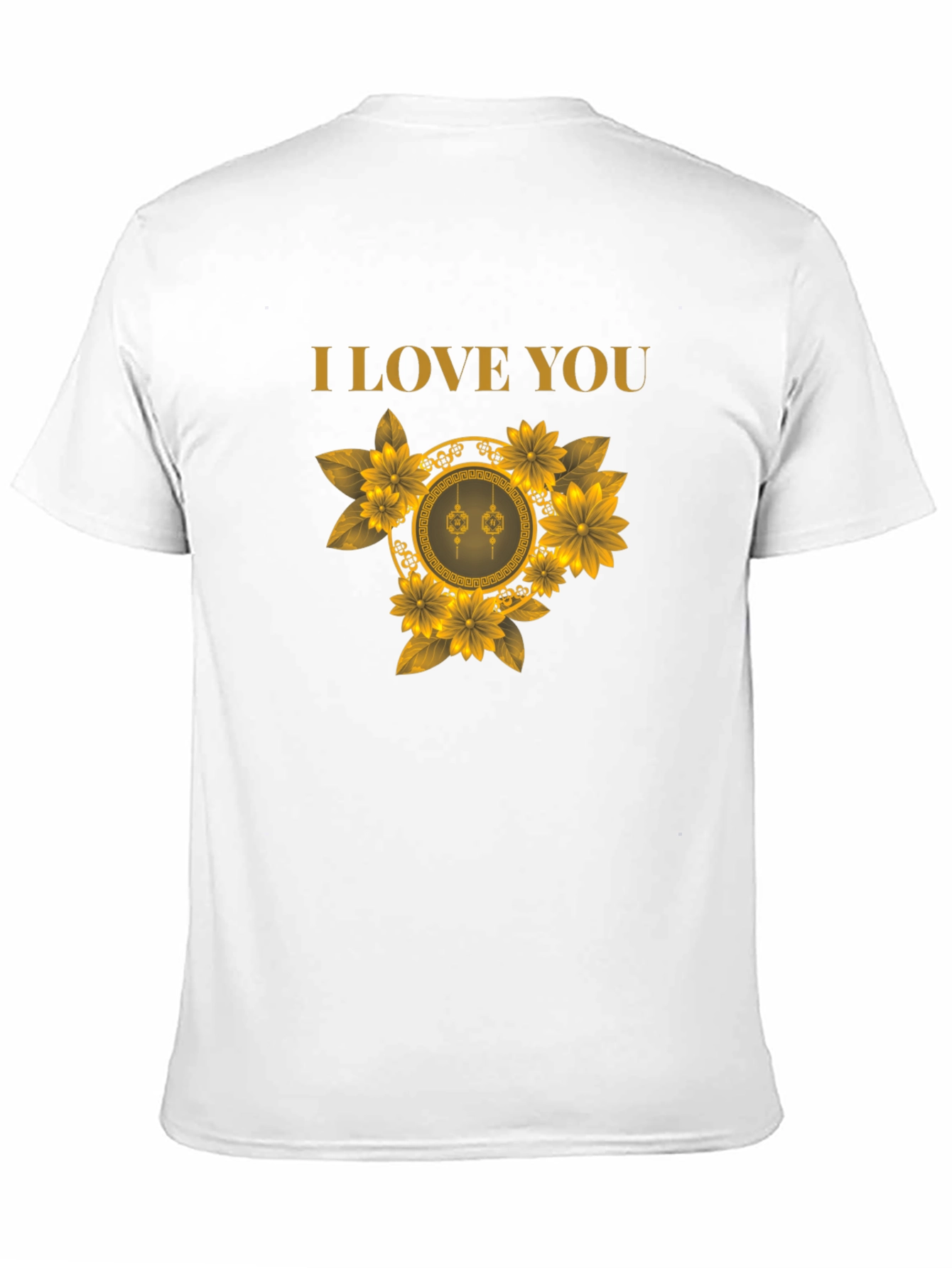 Black I Love You Floral T-Shirt view 11