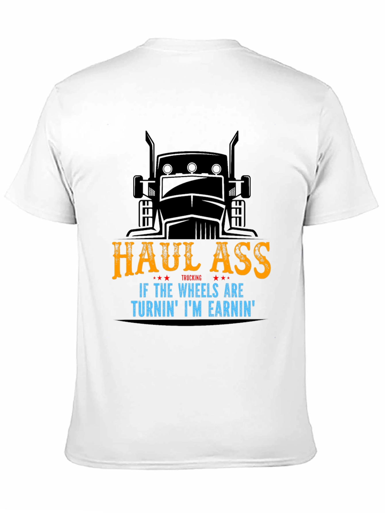 Black Haul Ass Trucking Graphic T-Shirt view 11