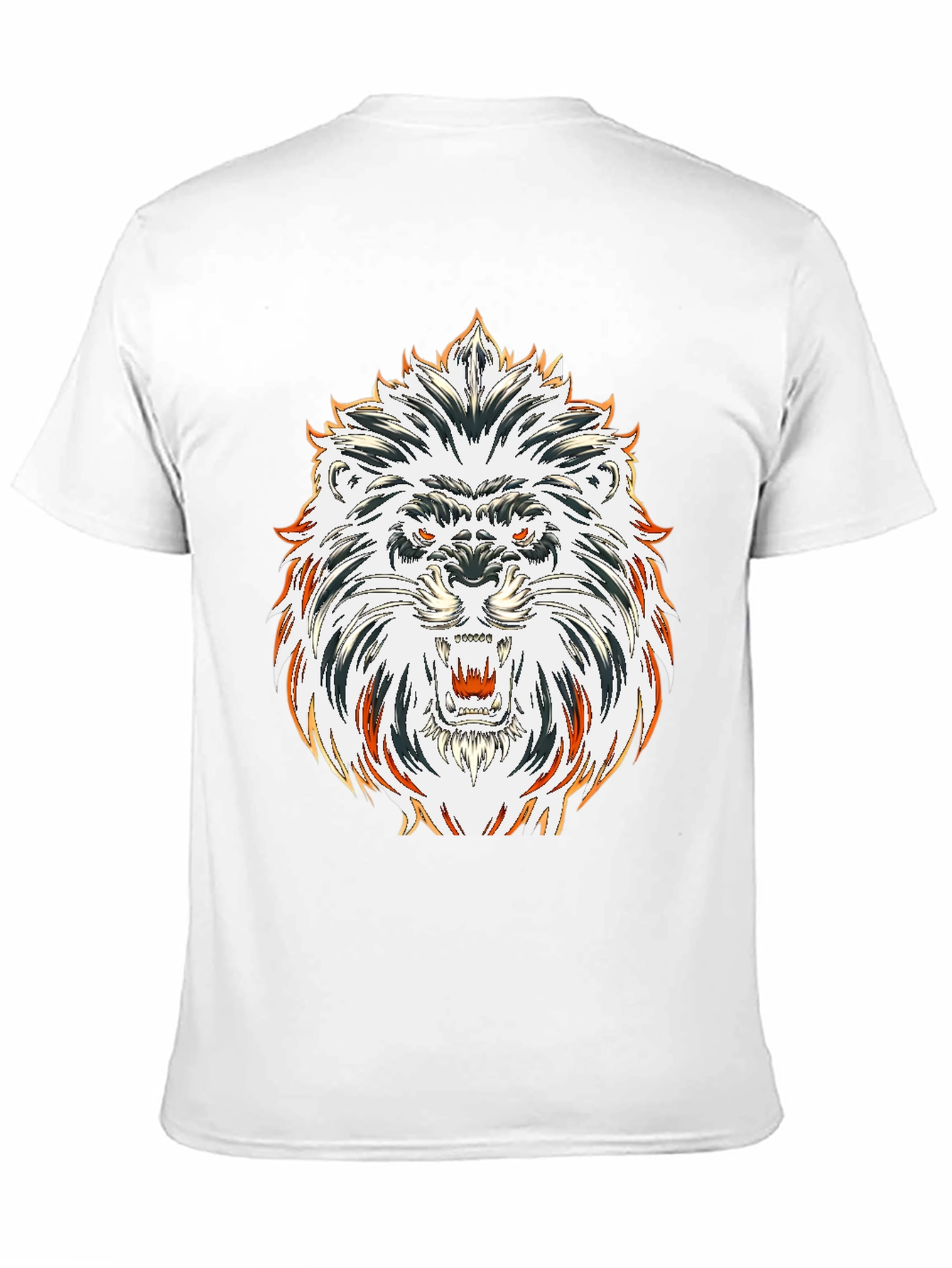Black Bold Lion Graphic Tee - Black Cotton view 11