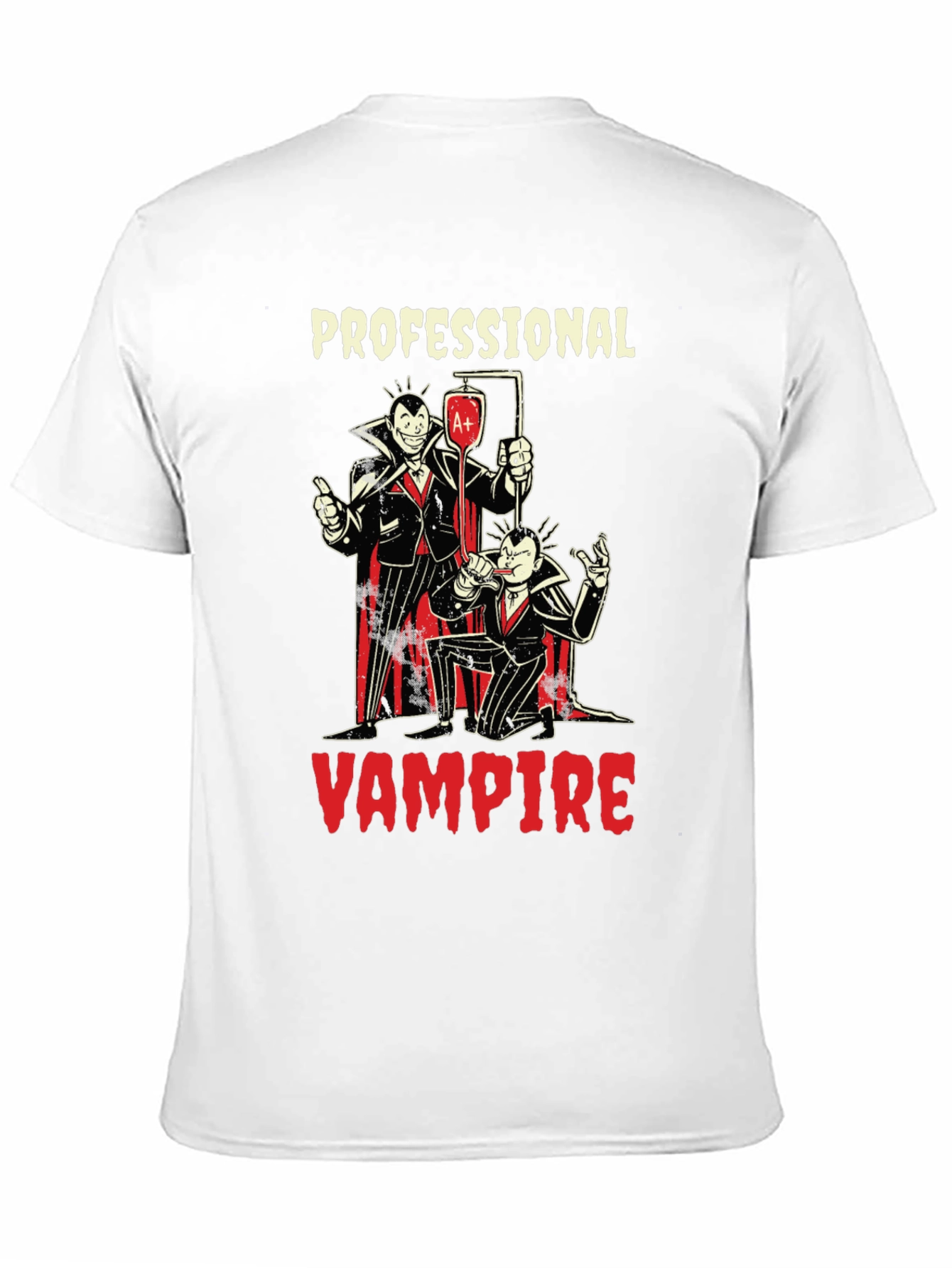 Black Professional Vampire Graphic T-Shirt - Novelty Tee view 11