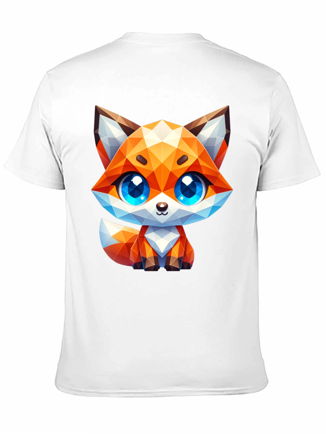 Black Geometric Fox Graphic Tee - Stylish Animal Print Shirt view 11