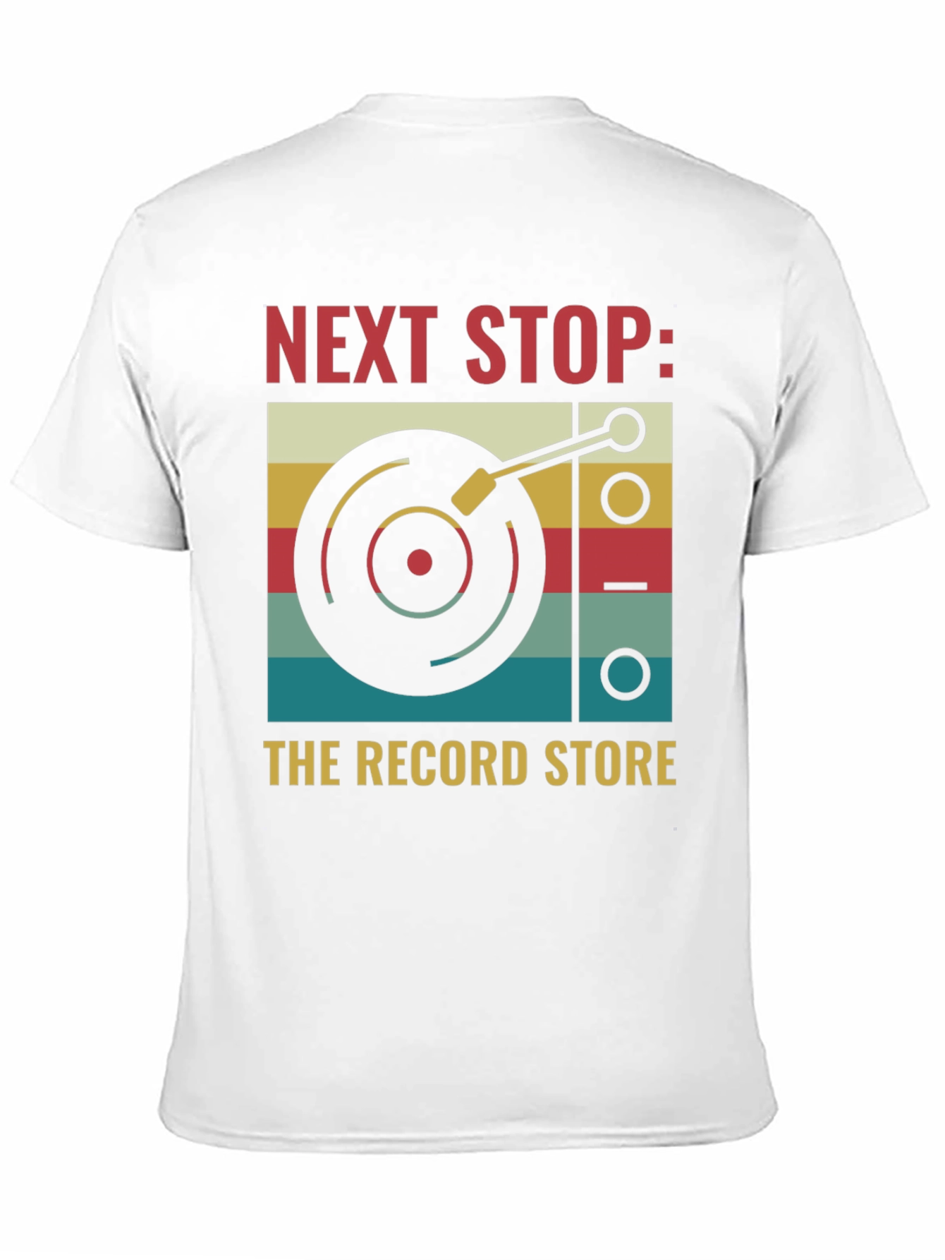 Black Next Stop Record Store Graphic Tee view 11