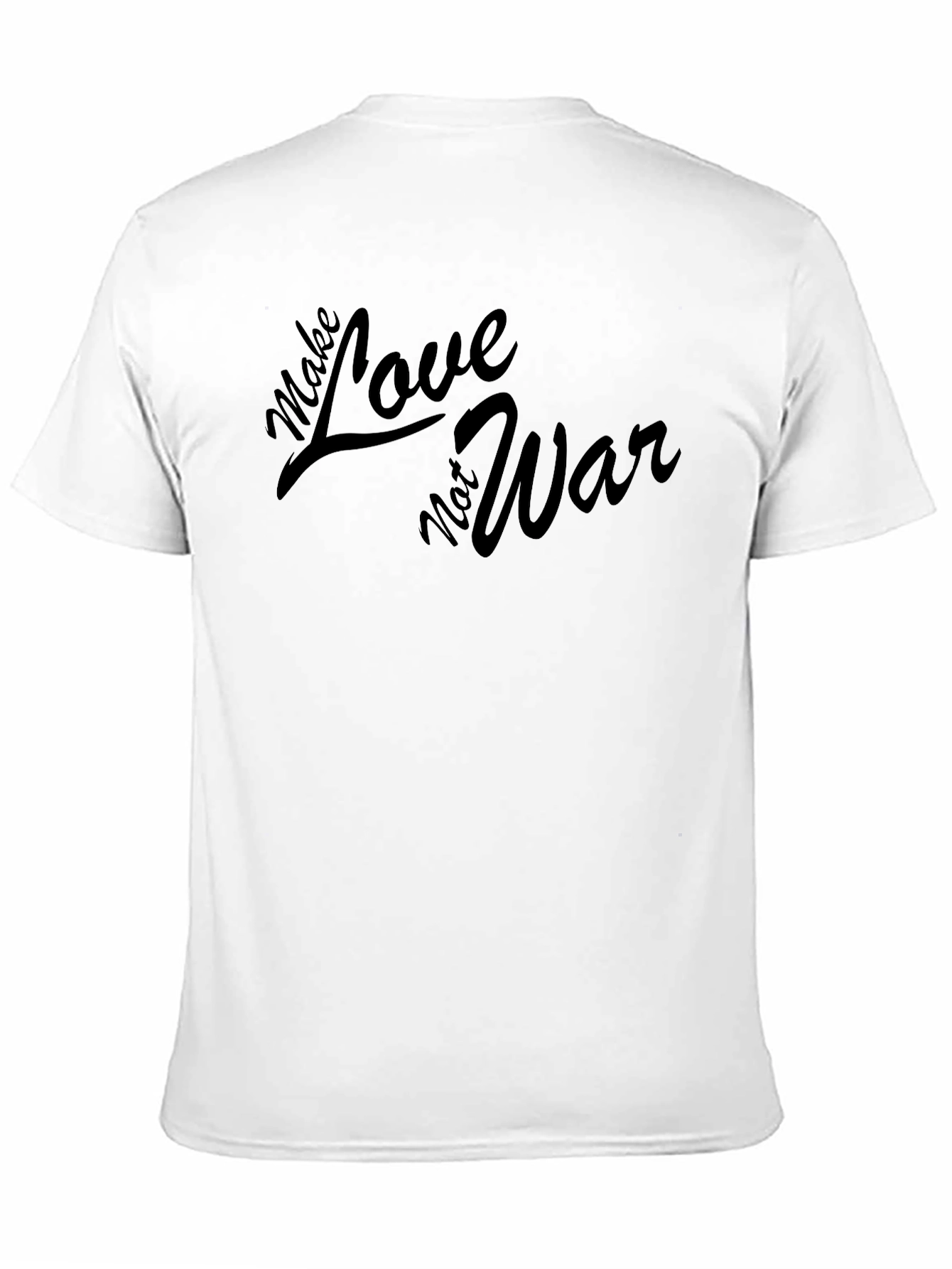 Black Make Love Not War Graphic Tee - Black Cotton T-Shirt view 11