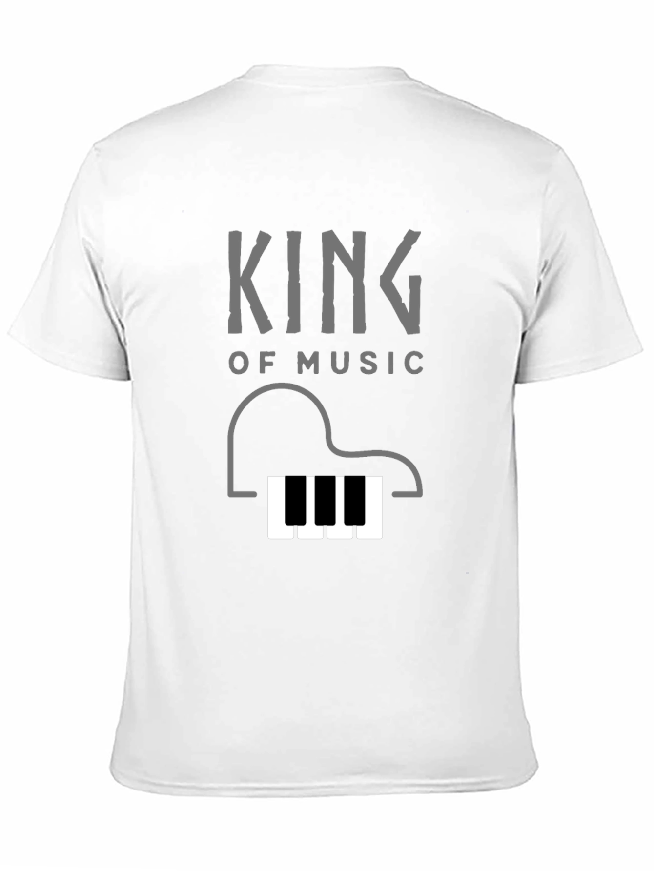 Black King of Music Piano T-Shirt - Black view 11