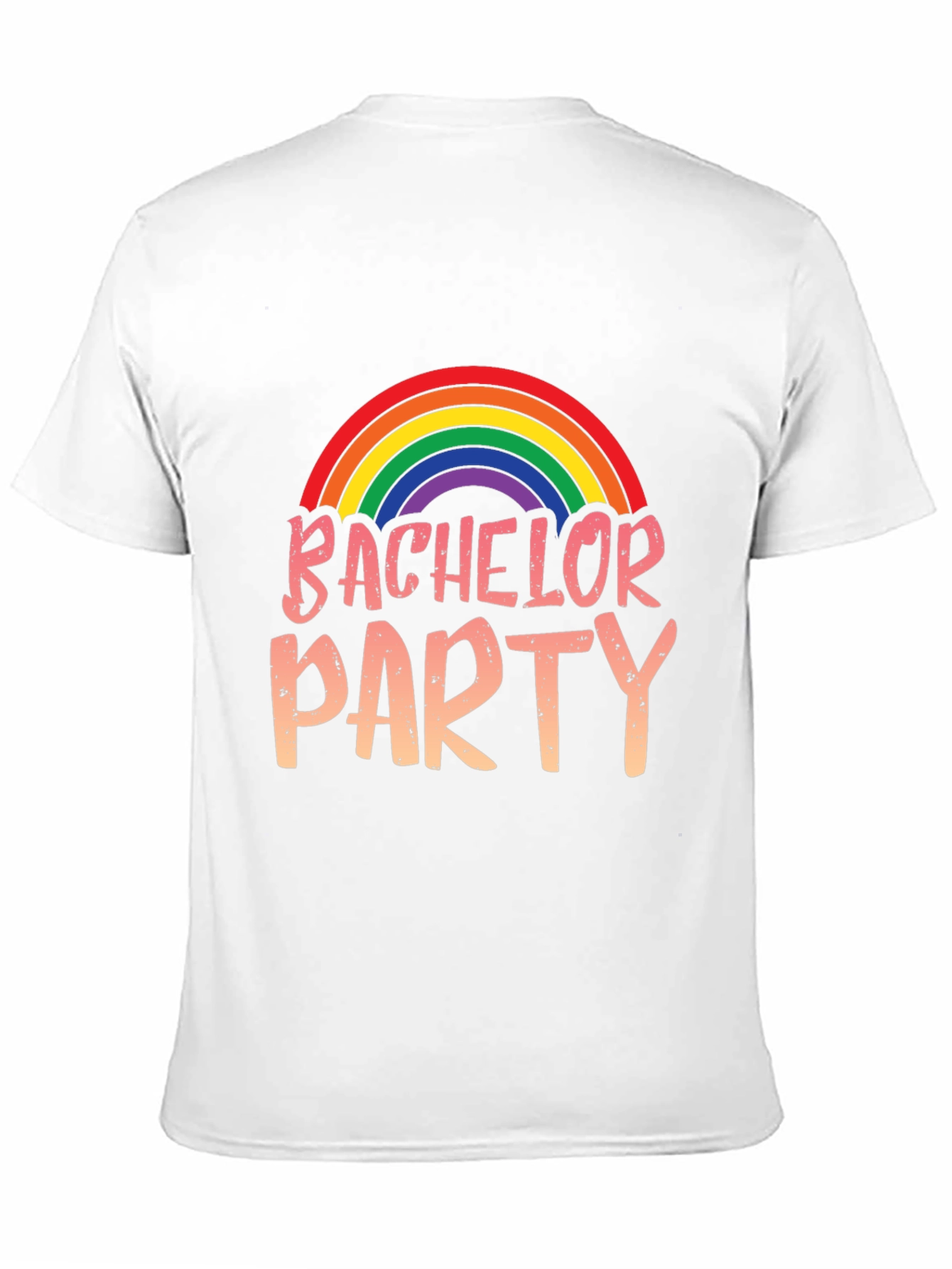 Black Bachelor Party Rainbow Graphic Tee view 11