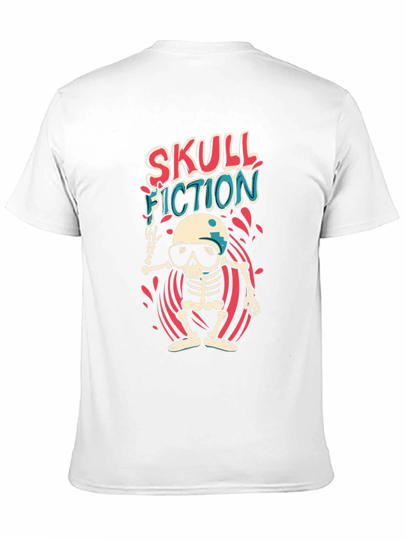 Black Skull Fiction Graphic Tee - Black view 11