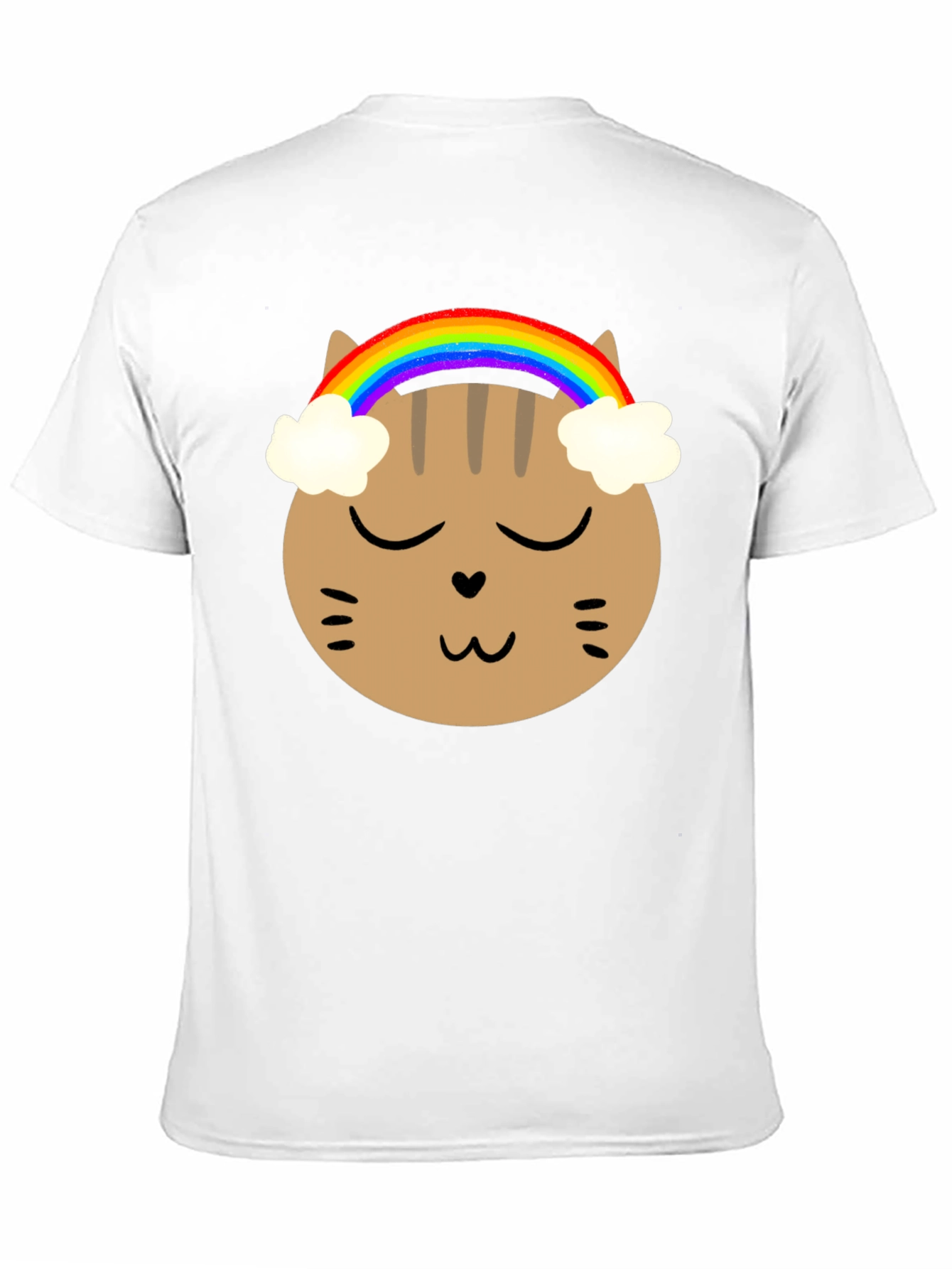Black Rainbow Cat Graphic Tee - Soft Cotton Blend view 11
