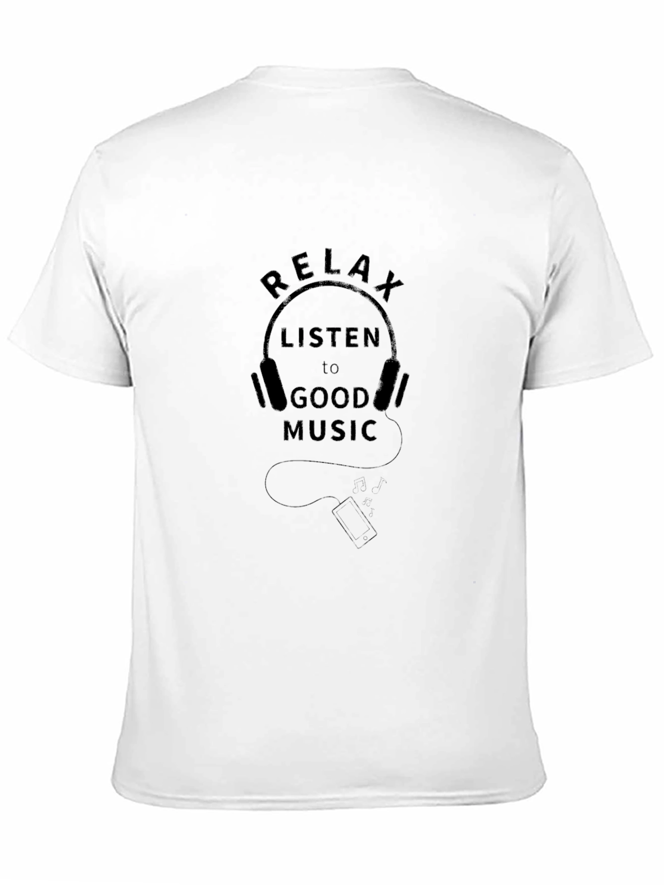 Black Relax and Listen T-Shirt view 11