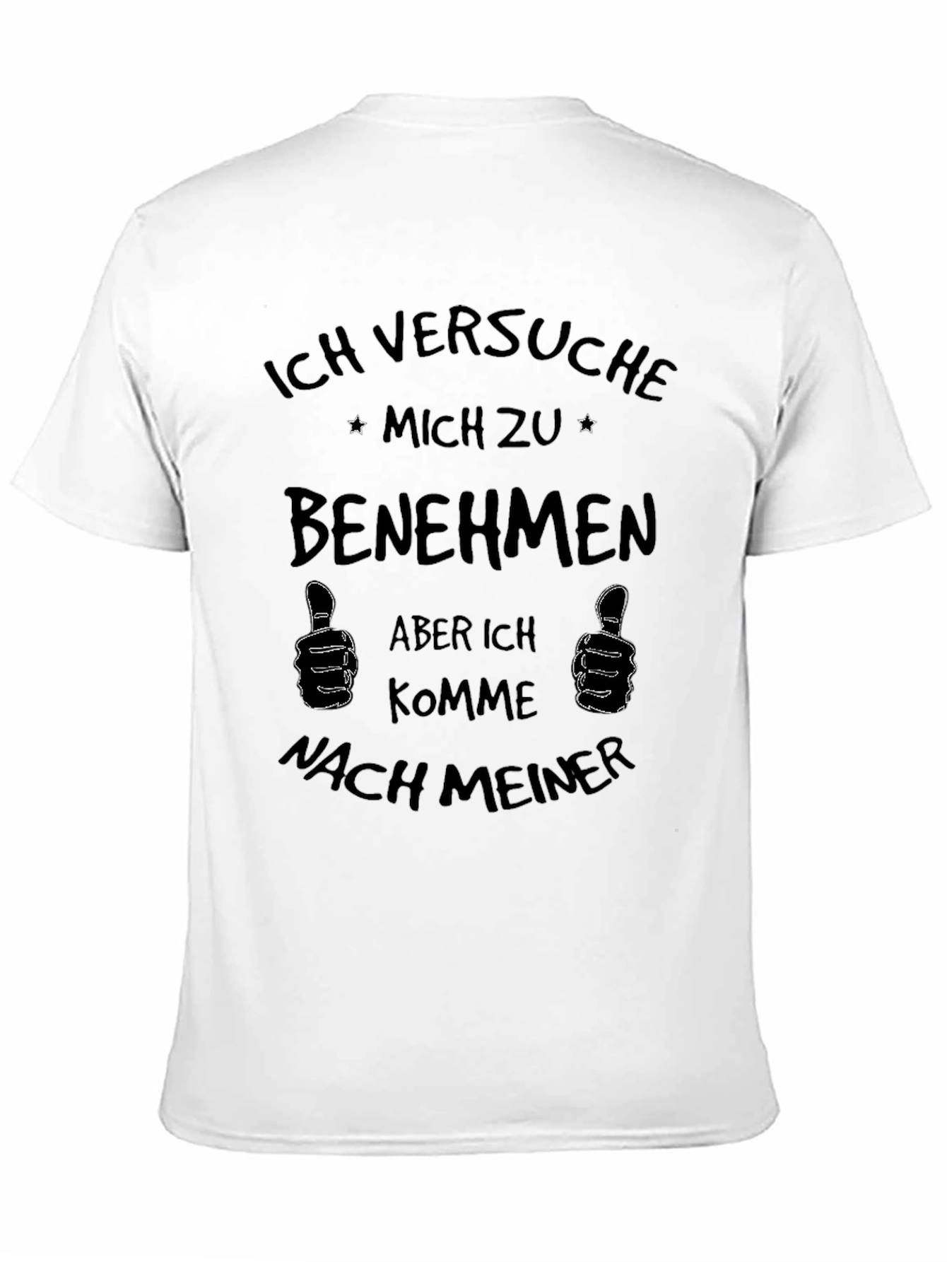 Black Funny German Slogan Black T-Shirt view 11