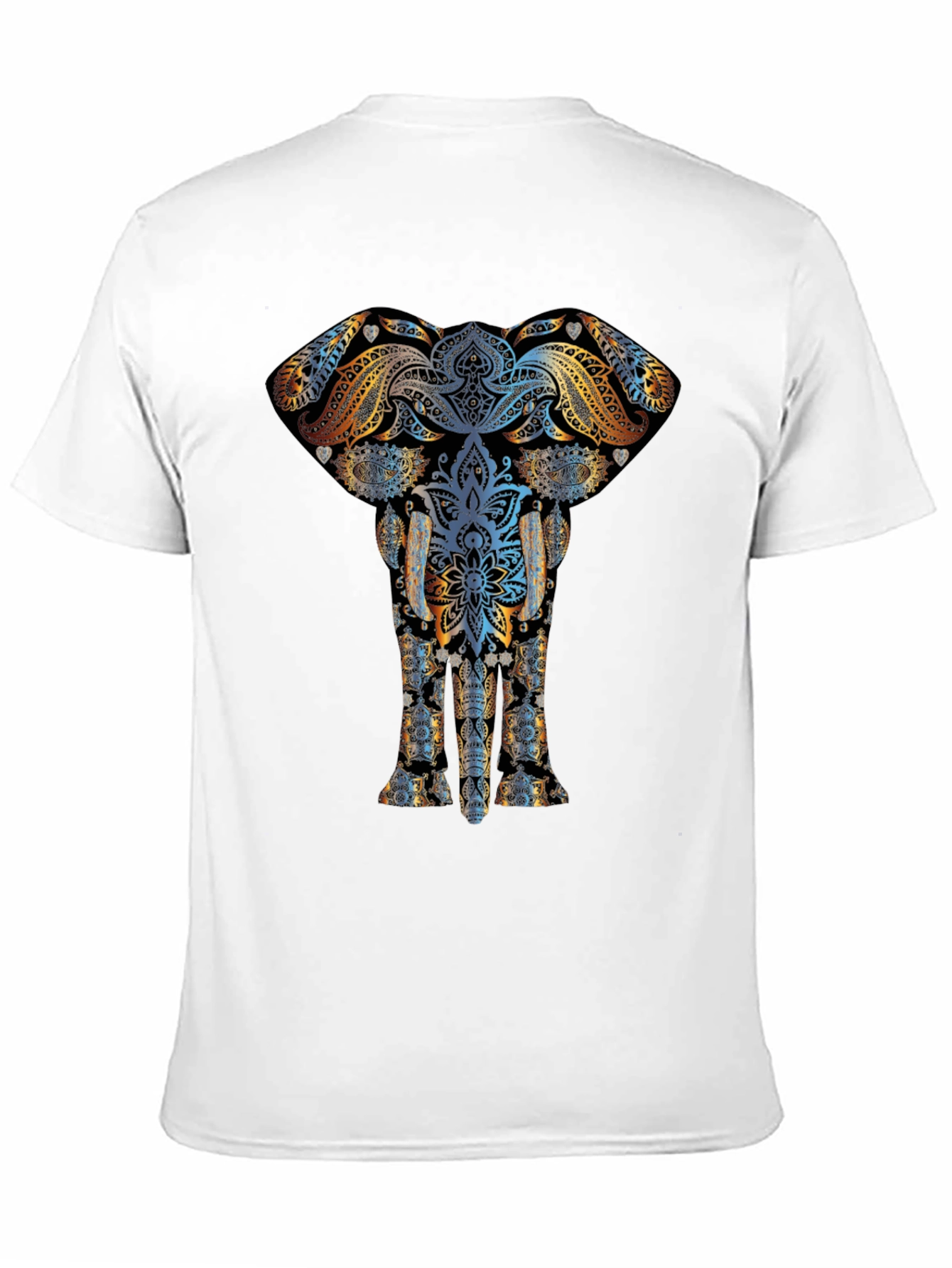Black Elephant Mandala Graphic Tee - Stylish Black T-Shirt view 11