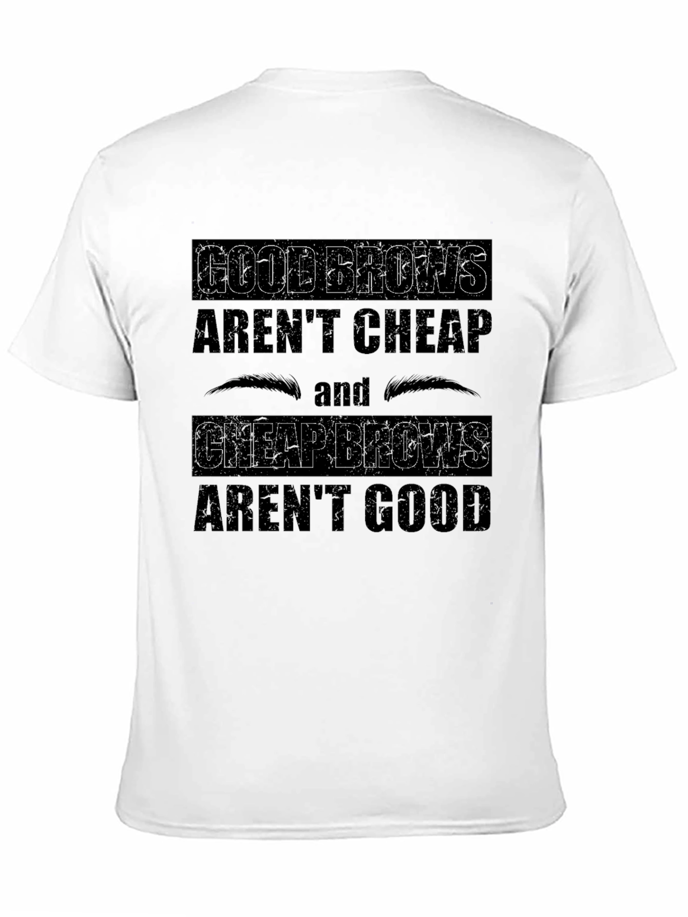 Black Good Brows Graphic Tee - Unisex Cotton T-Shirt view 11