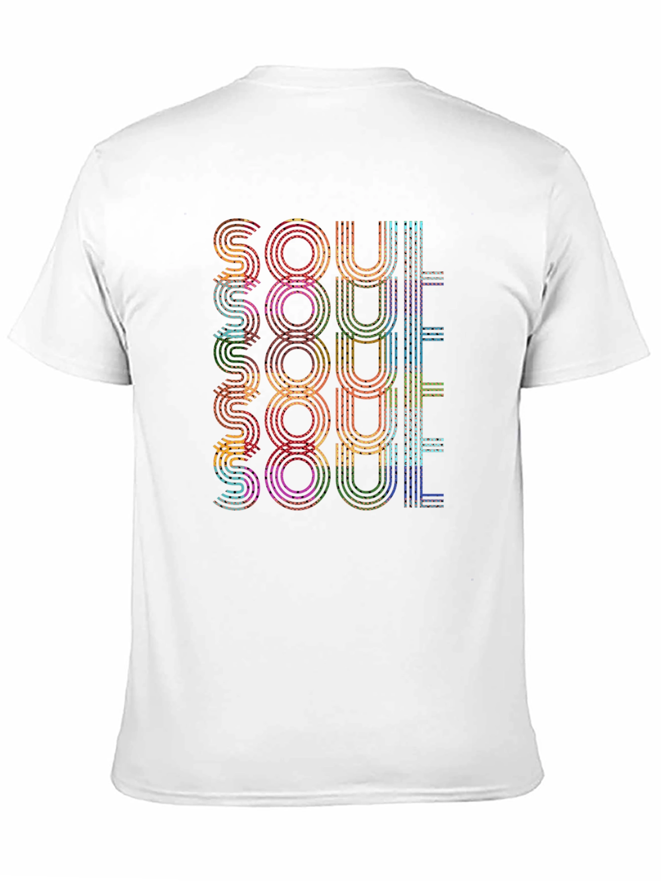 Black Retro Soul T-Shirt - Colorful Vintage Design view 11