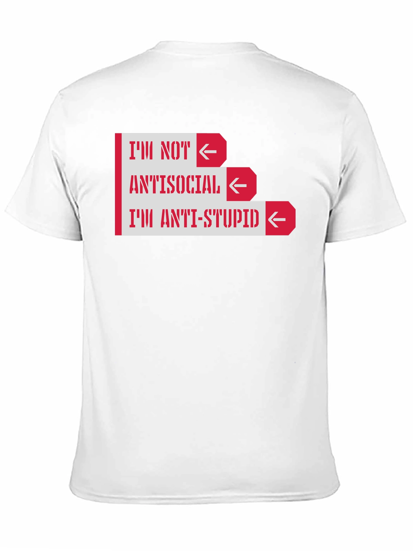 Black Anti-Stupid Graphic T-Shirt -  Funny Slogan Tee view 11