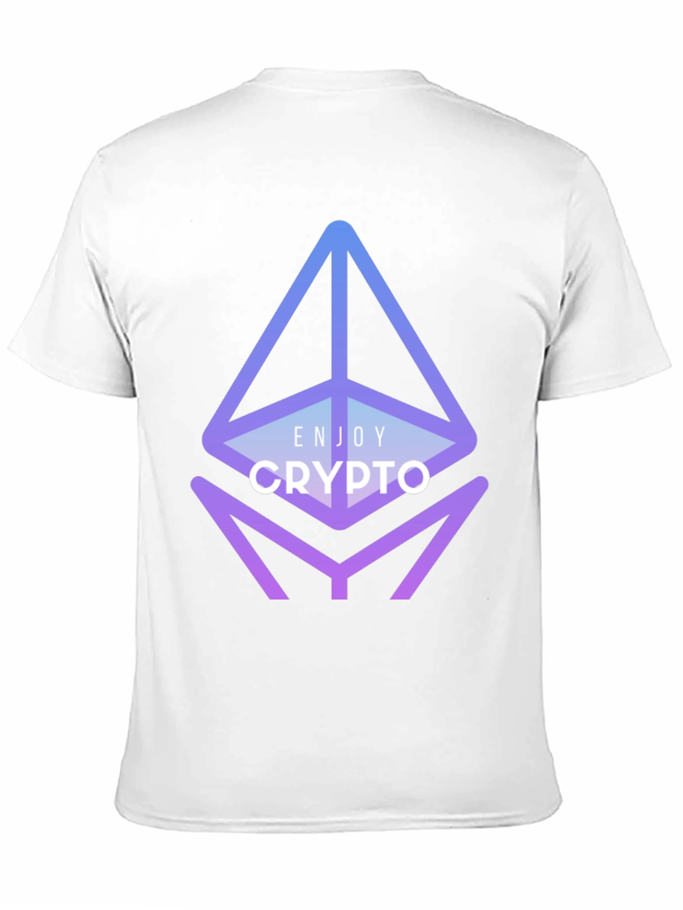 Black Enjoy Crypto Black T-Shirt - Ethereum Design view 11