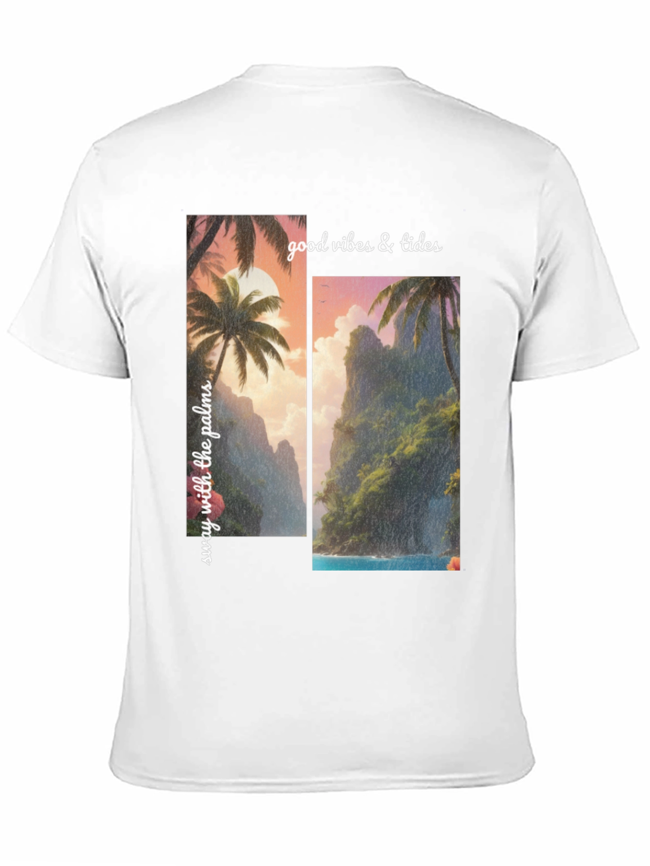 Tropical Vibes Graphic Tee - Sway with the Palms - 11