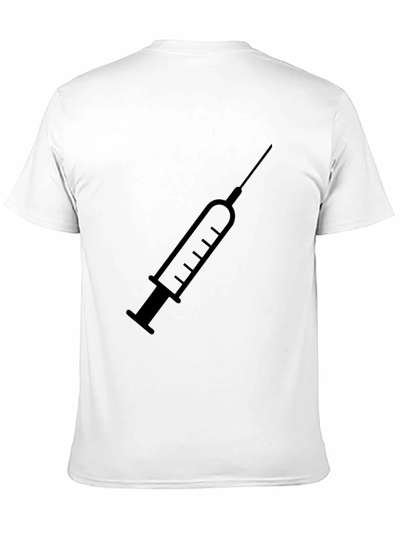 Black Syringe Graphic T-Shirt - Unisex Medical Theme view 11