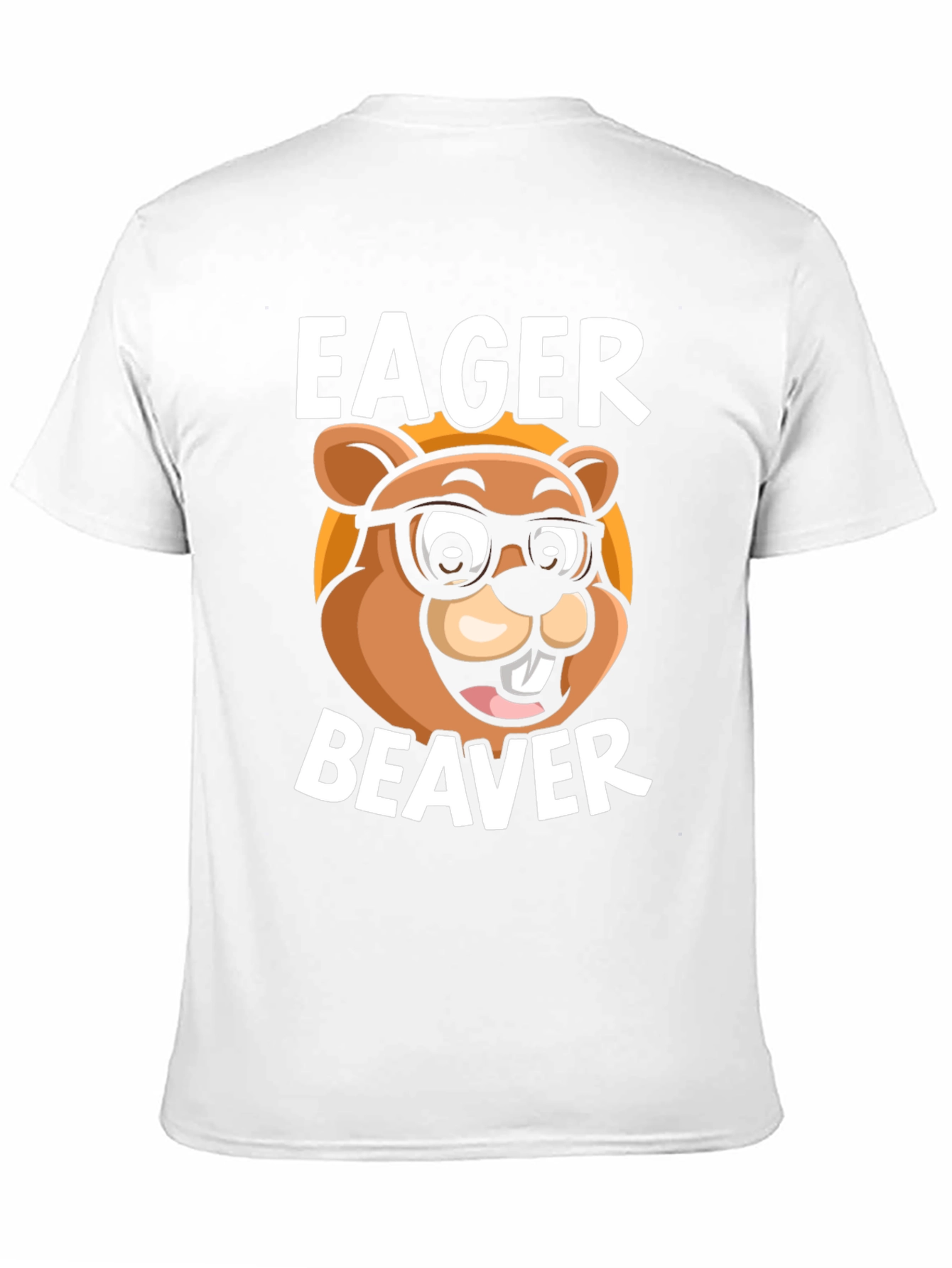 Black Eager Beaver Cartoon Graphic T-Shirt view 11