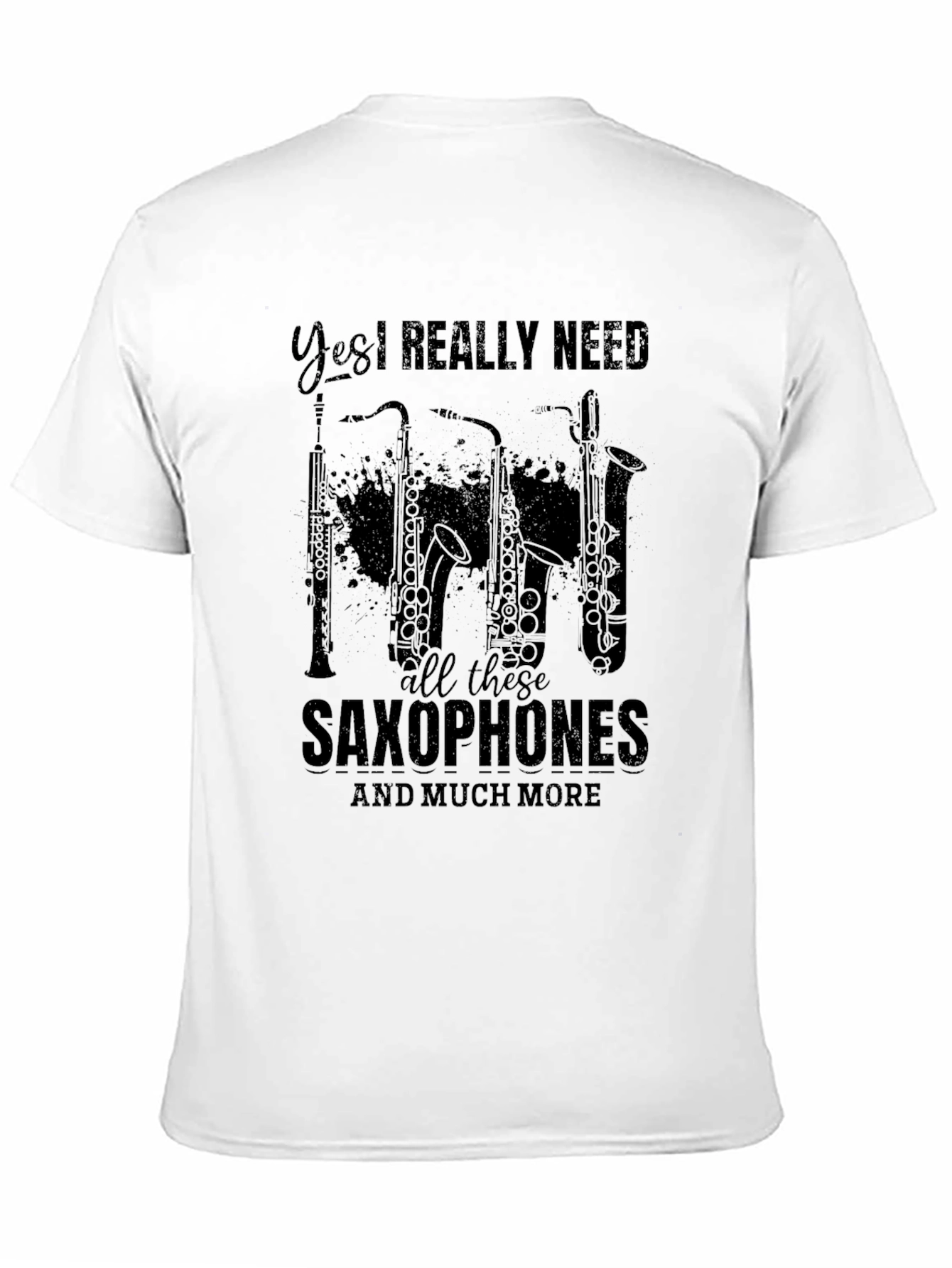 Black Saxophone Lover T-Shirt: Yes, I Need All These! view 11