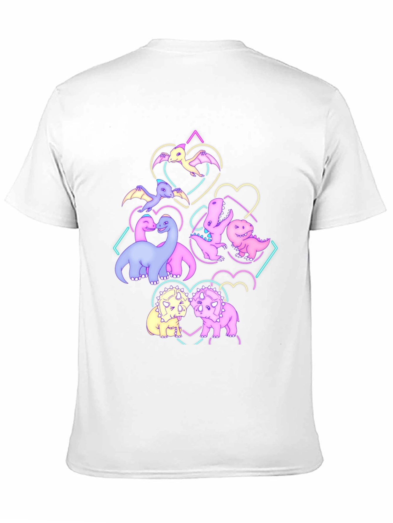 Black Dino Love T-Shirt - Cute Dinosaur Graphic Tee view 11