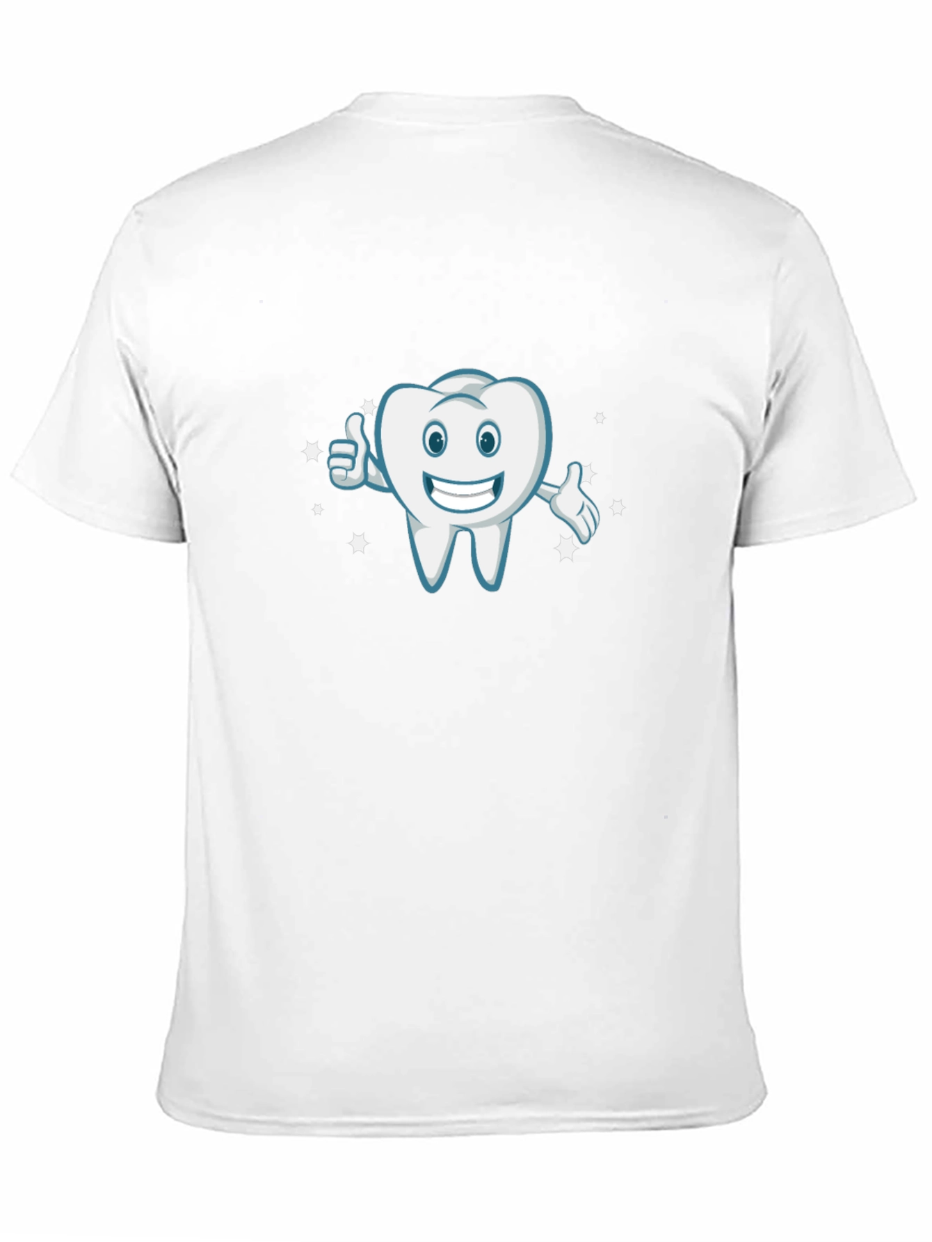 Black Smiling Tooth Cartoon Black T-Shirt view 11