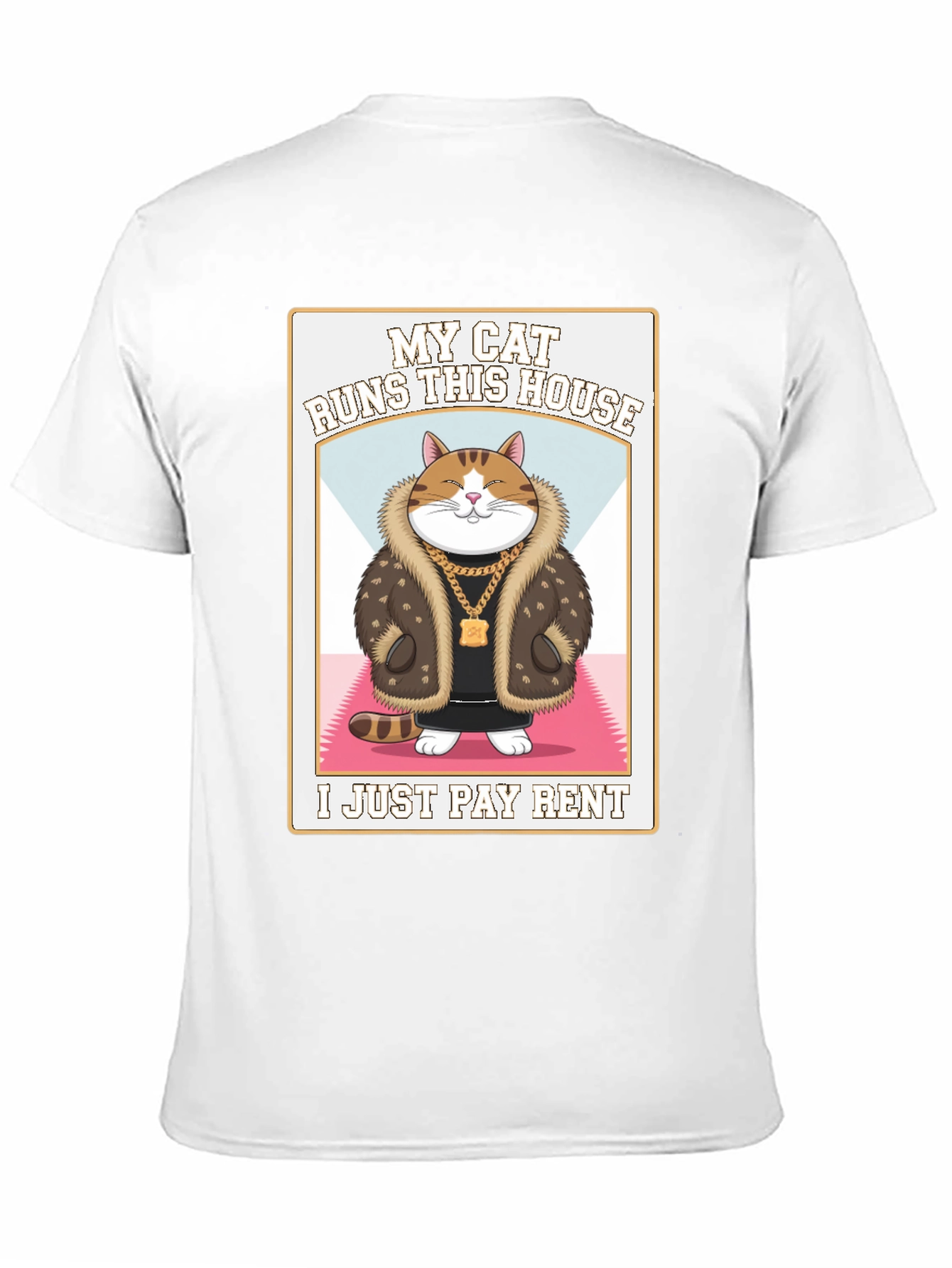 Black My Cat Runs This House T-Shirt view 11