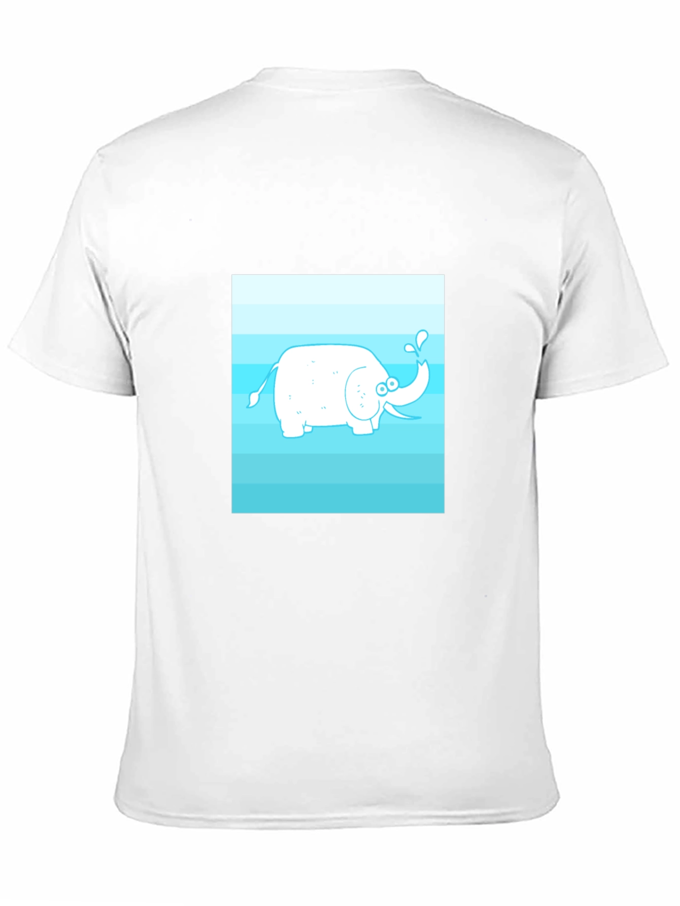 Black Cartoon Elephant Graphic Tee - Black Cotton Casual Shirt view 11