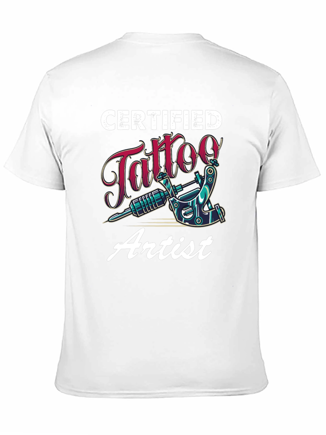 Black Certified Tattoo Artist Black T-Shirt view 11