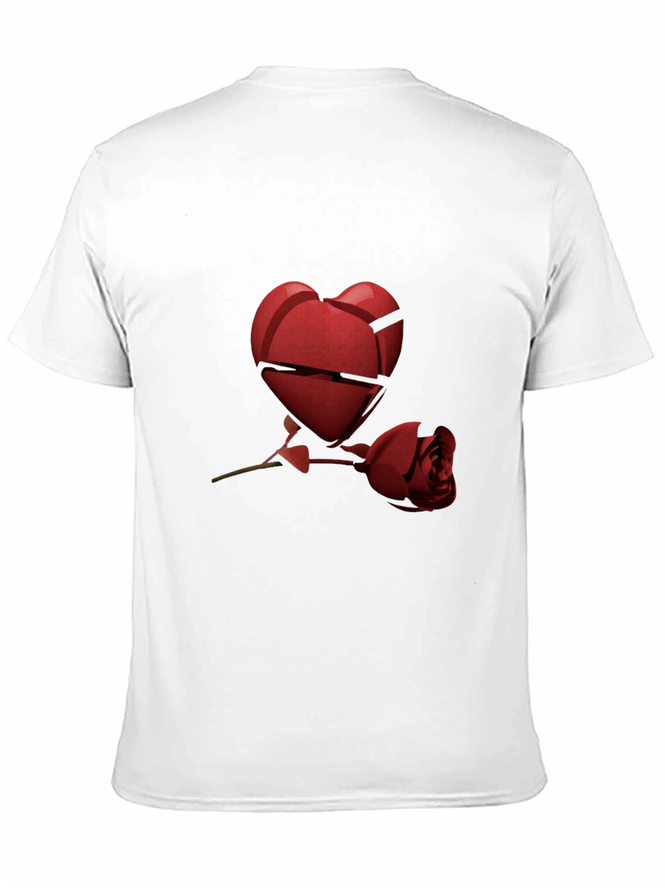Black Heartbreak Rose Graphic Tee - Black Casual T-Shirt view 11