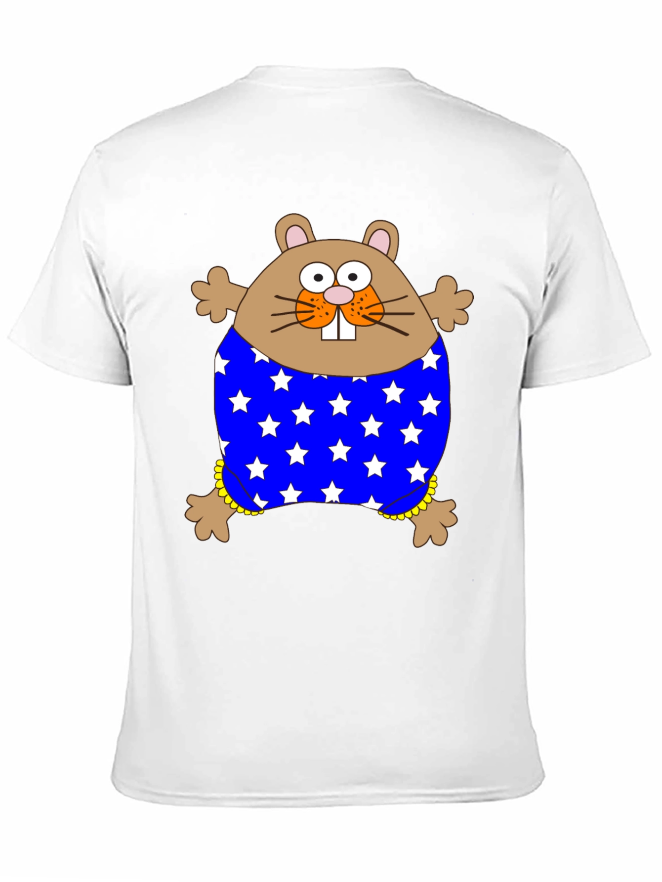 Black Funny Hamster Stars T-Shirt view 11