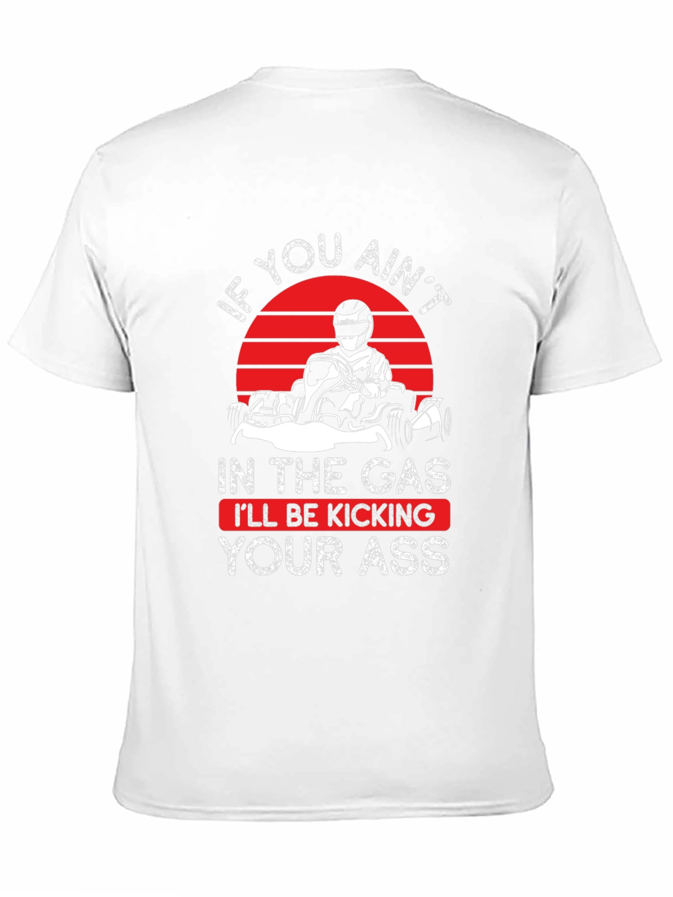 Black Go-Kart Racing T-Shirt - "In The Gas" view 11